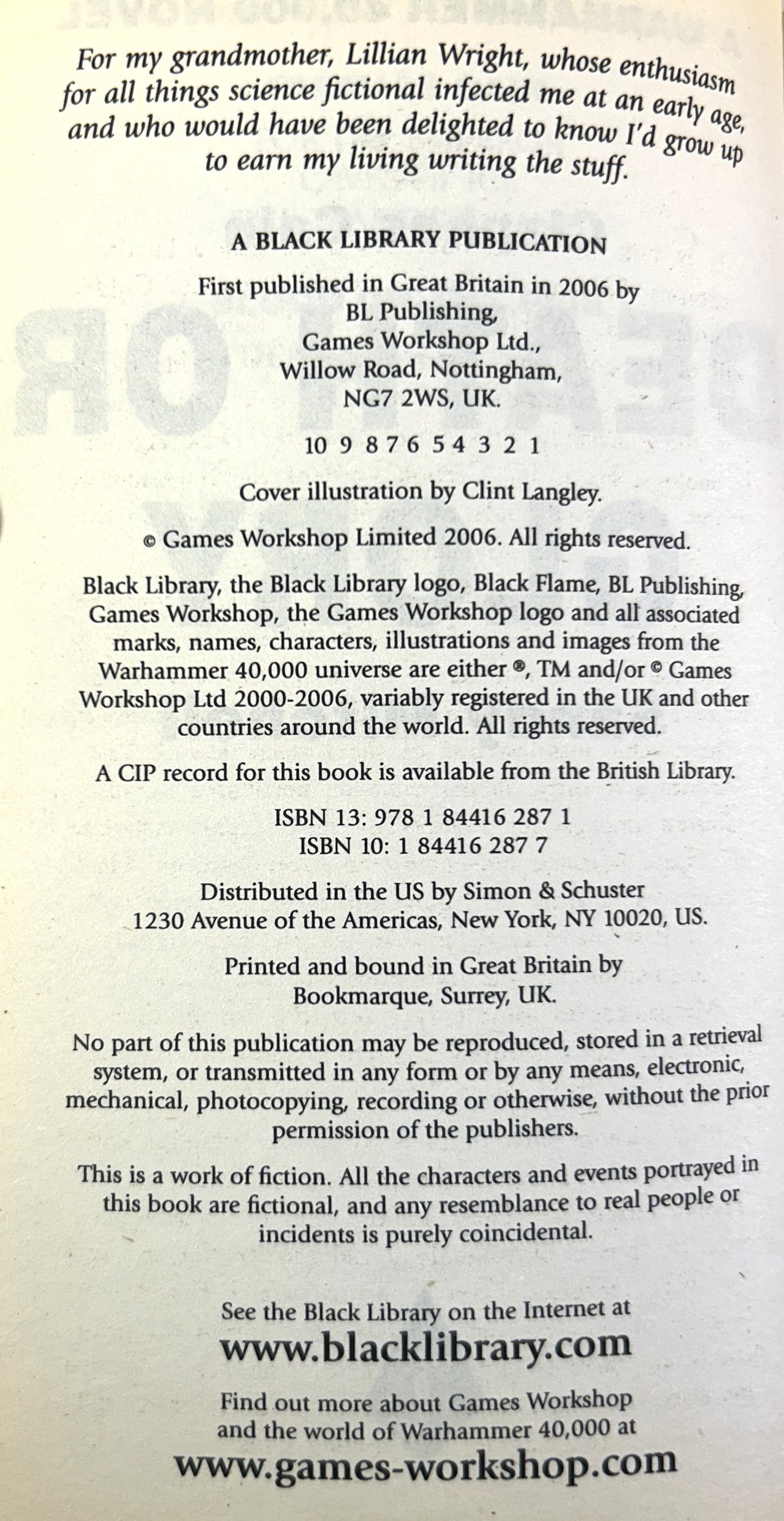 Warhammer 40000: Death or Glory (Ciaphas Cain) by Sandy Mitchell 2006 1st Printing