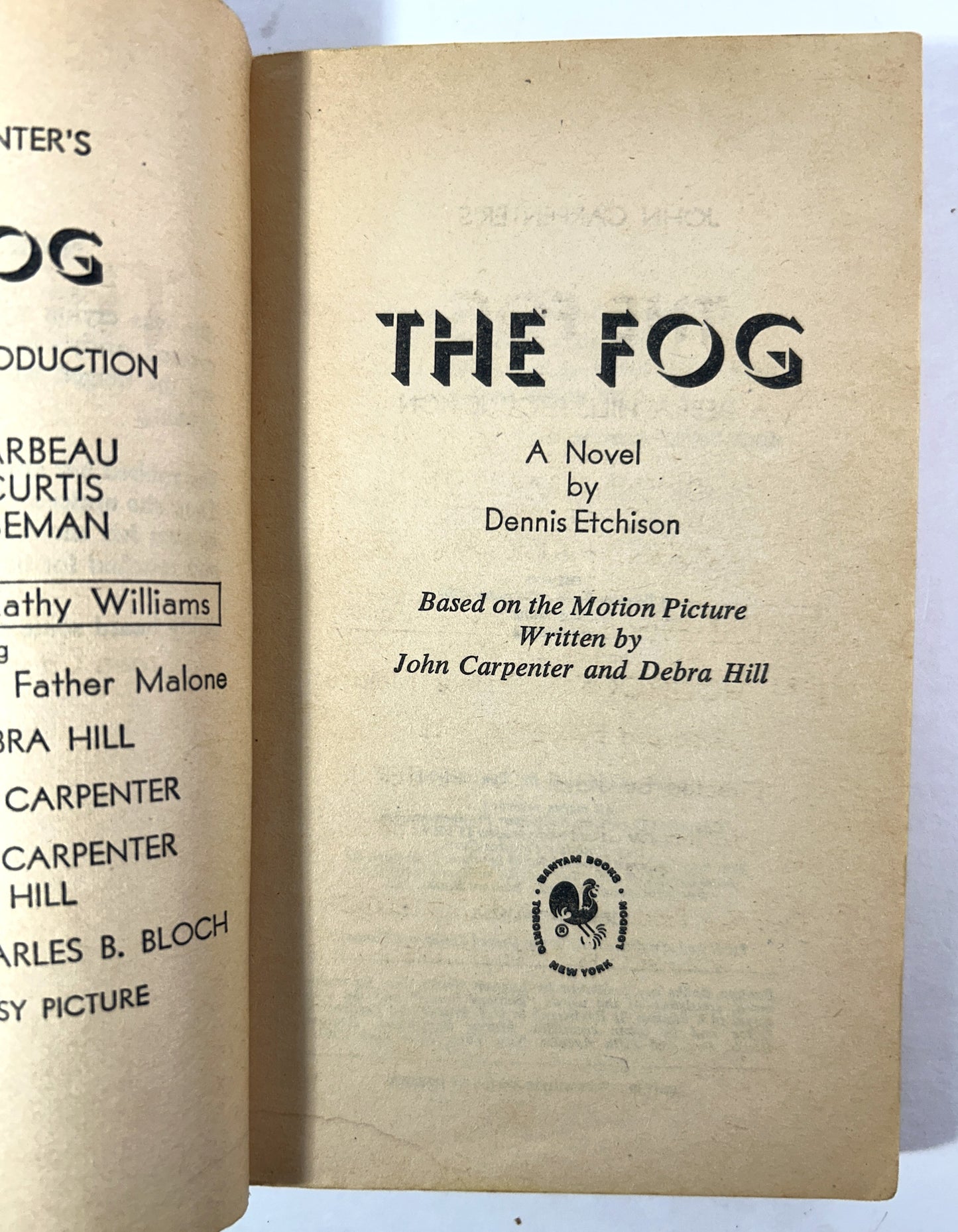 The Fog by Dennis Etchison 1980 3rd Printing