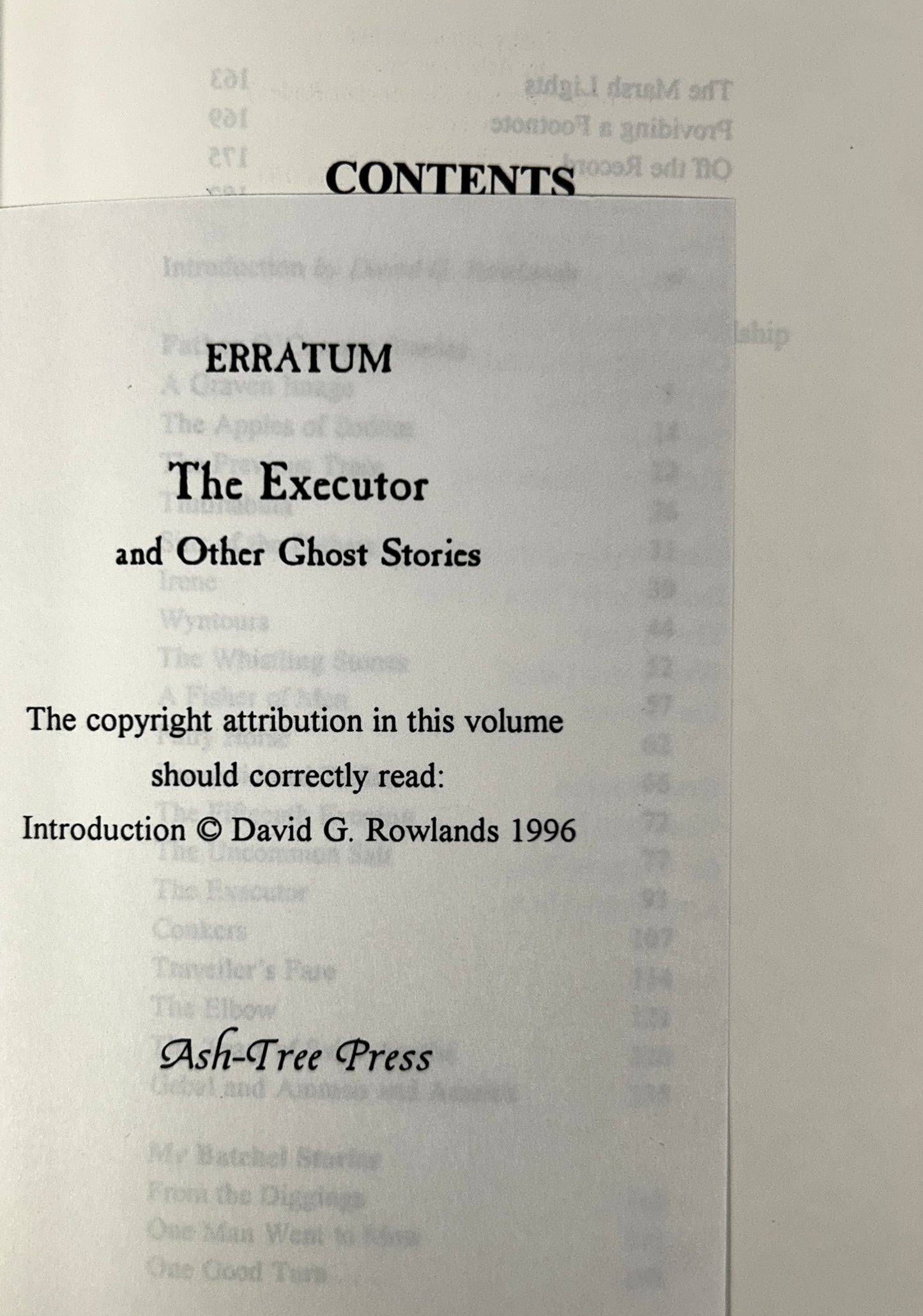 The Executor by David G. Rowlands 1996 1st Edition
