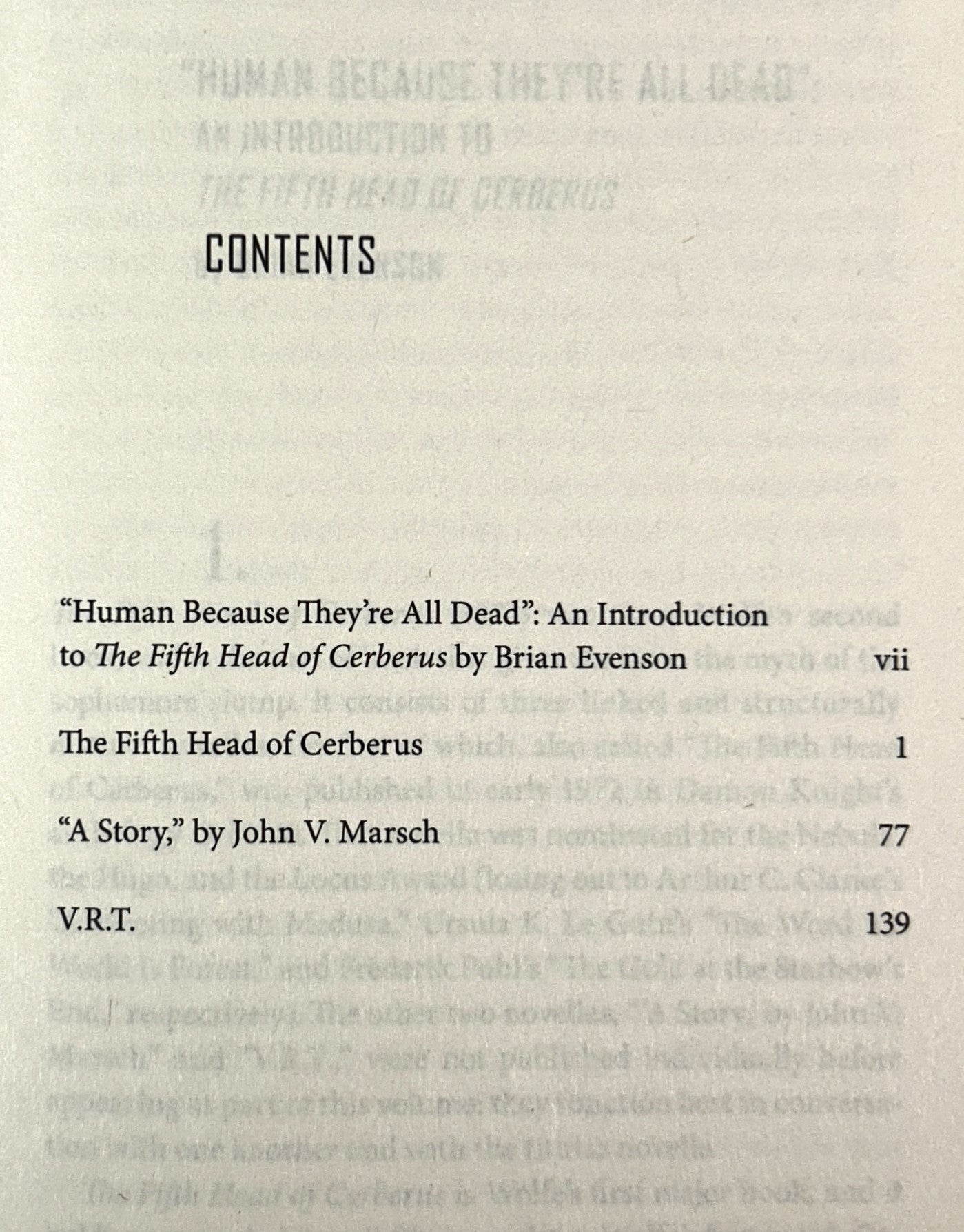 The Fifth Head of Cerberus by Gene Wolfe 2022 Hardcover