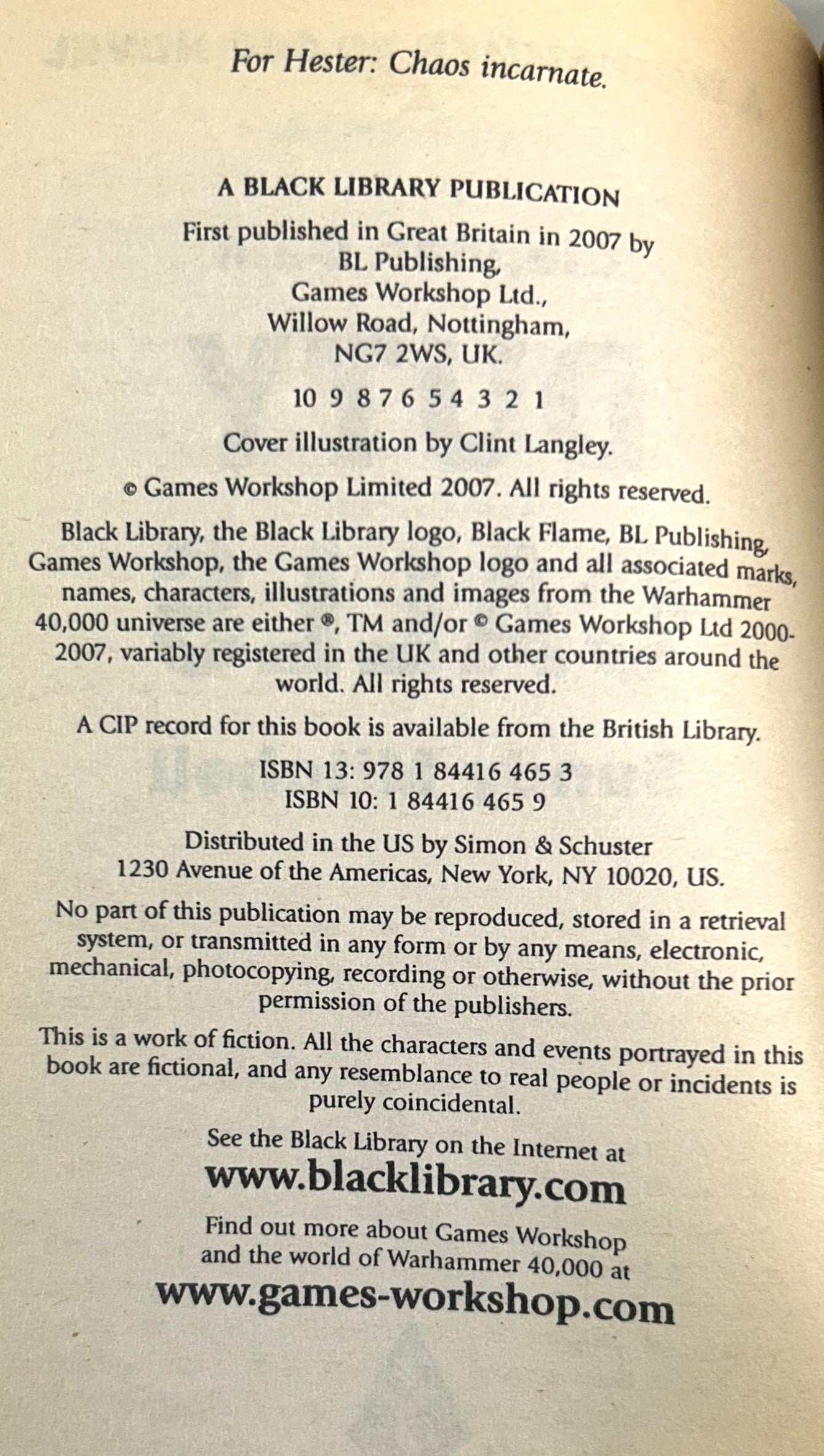 Warhammer 40000: Duty Calls (Ciaphas Cain) by Sandy Mitchell 2007 1st Printing