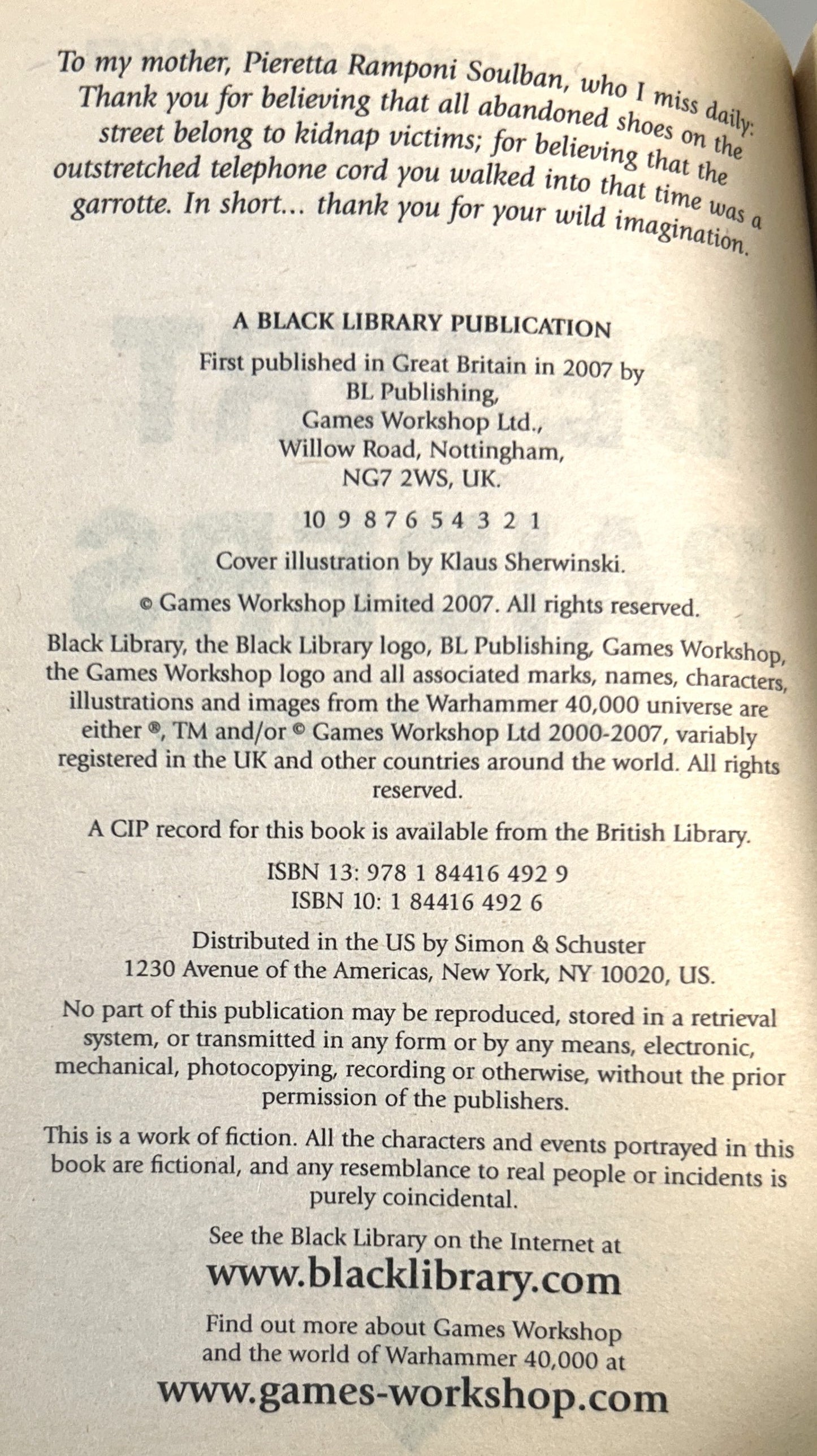 Warhammer 40000: Desert Raiders by Lucien Soulban 2007 1st Printing