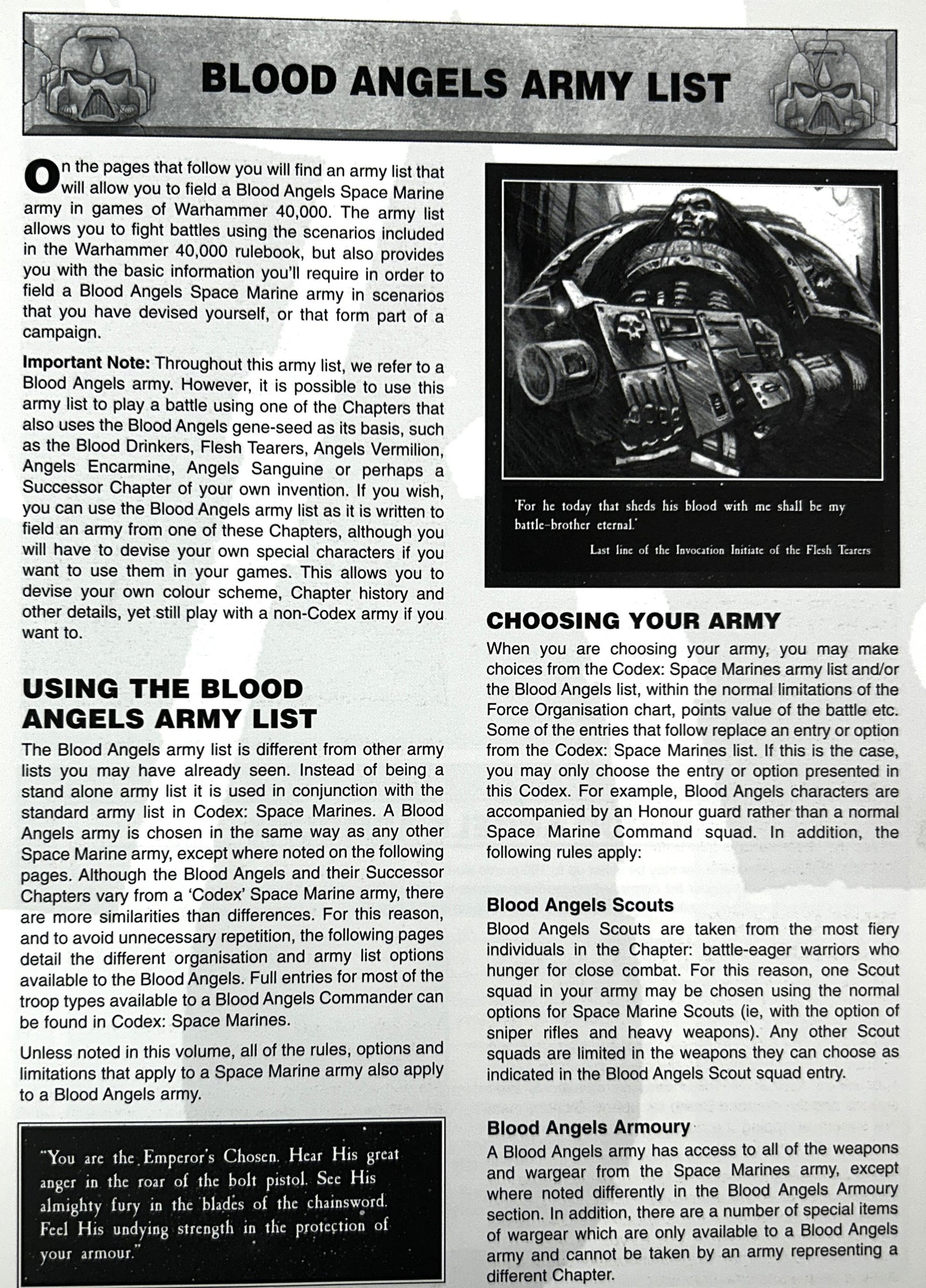 Warhammer 40,000 Codex: Blood Angels 1998 Space Marines Supplement