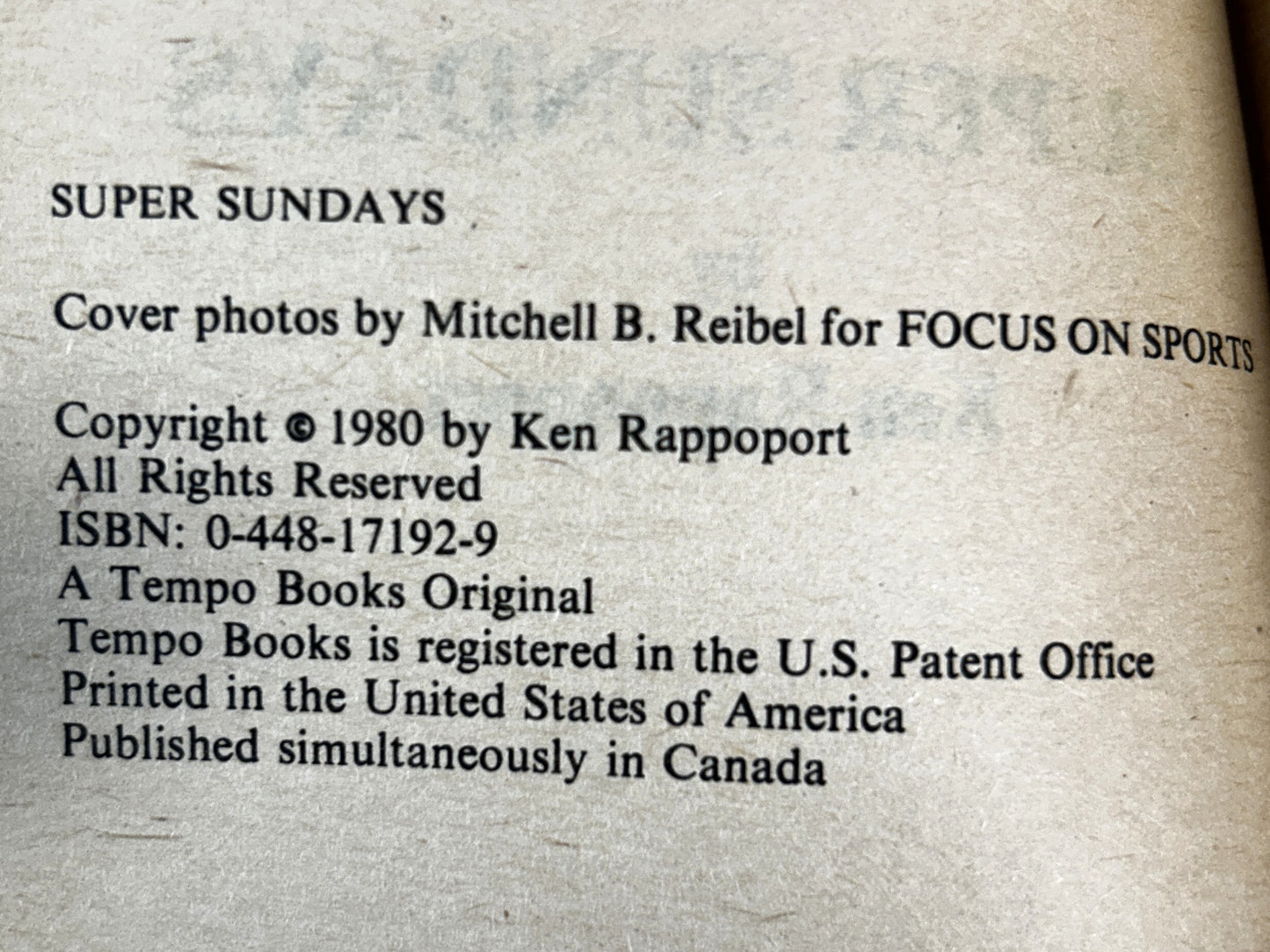 Super Sundays & Cowboys - Raiders by Ken Rappoport 1980-1982