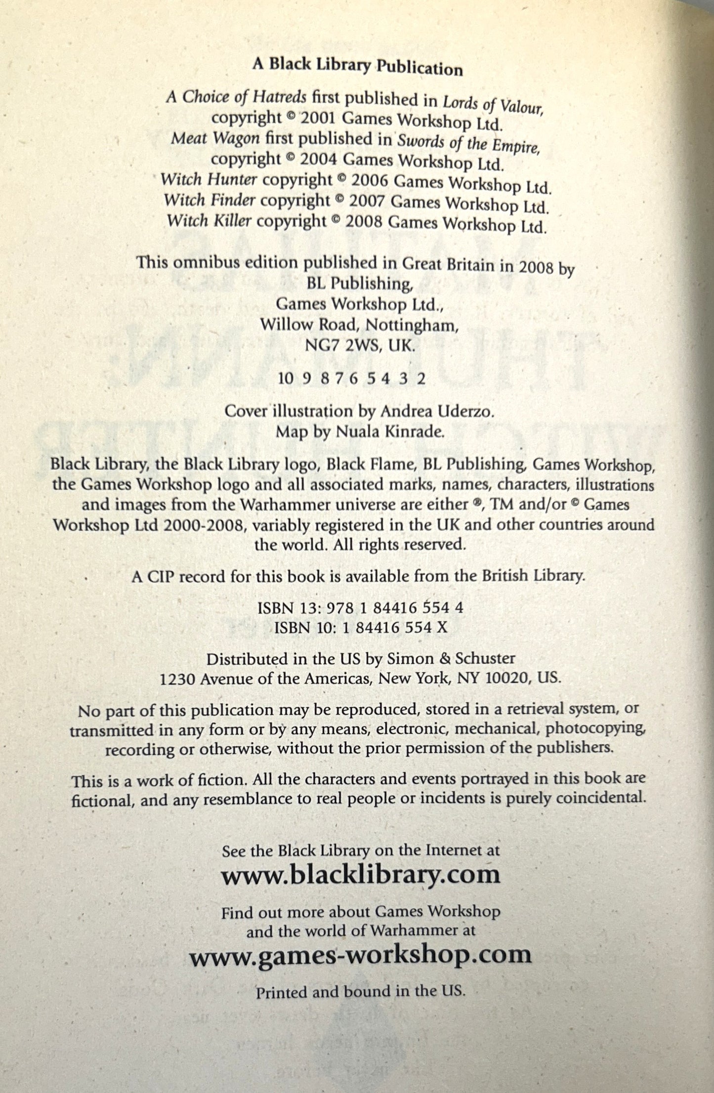 Warhammer: Mathias Thulman: Witch Hunter by CL Werner 2008 2nd Printer