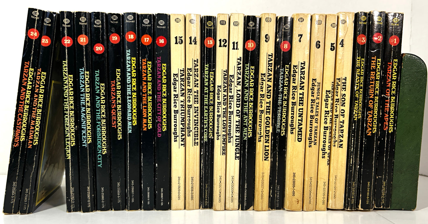 Complete Set of 24 Tarzan by Edgar Rice Burroughs c 1970s Boris Vallejo Covers