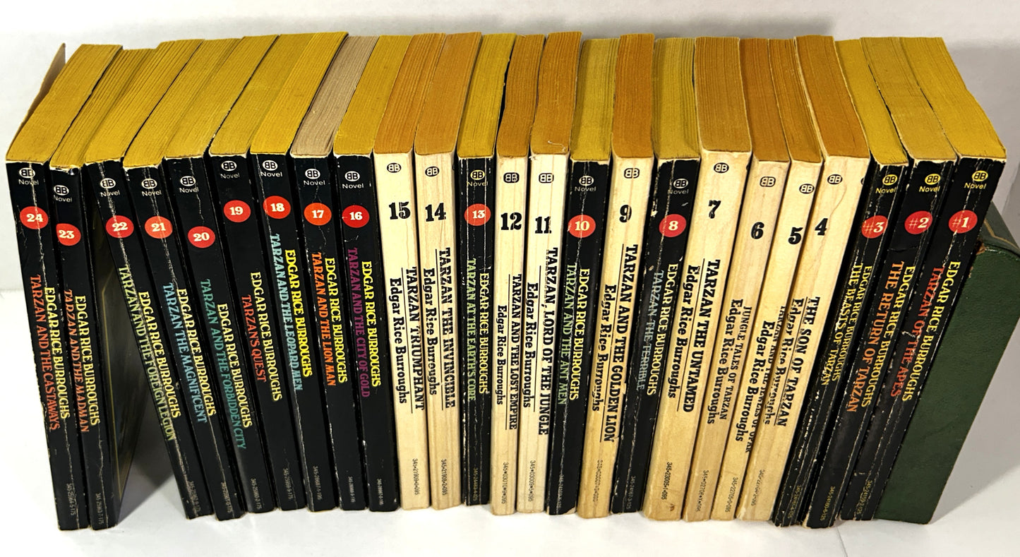 Complete Set of 24 Tarzan by Edgar Rice Burroughs c 1970s Boris Vallejo Covers