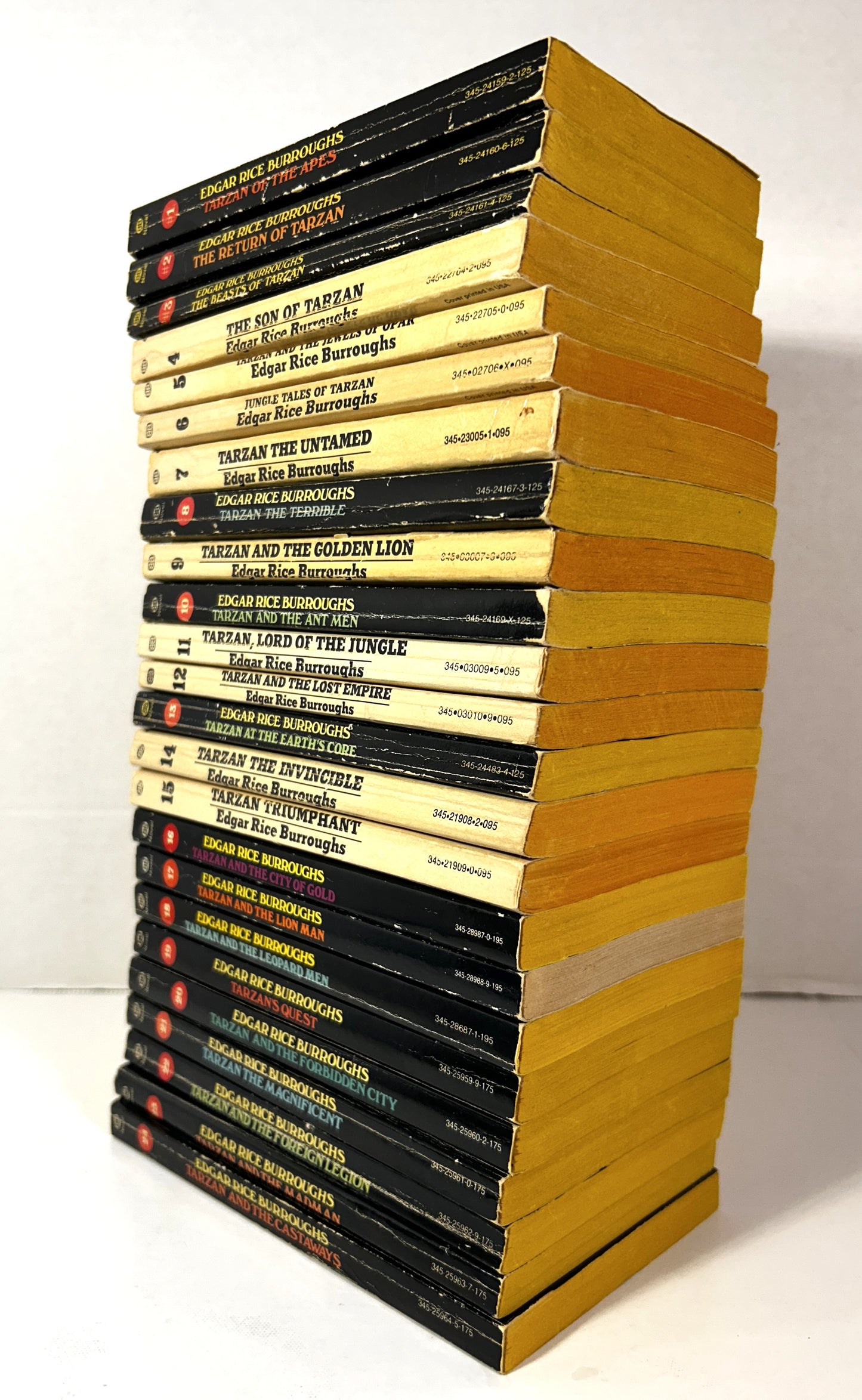 Complete Set of 24 Tarzan by Edgar Rice Burroughs c 1970s Boris Vallejo Covers