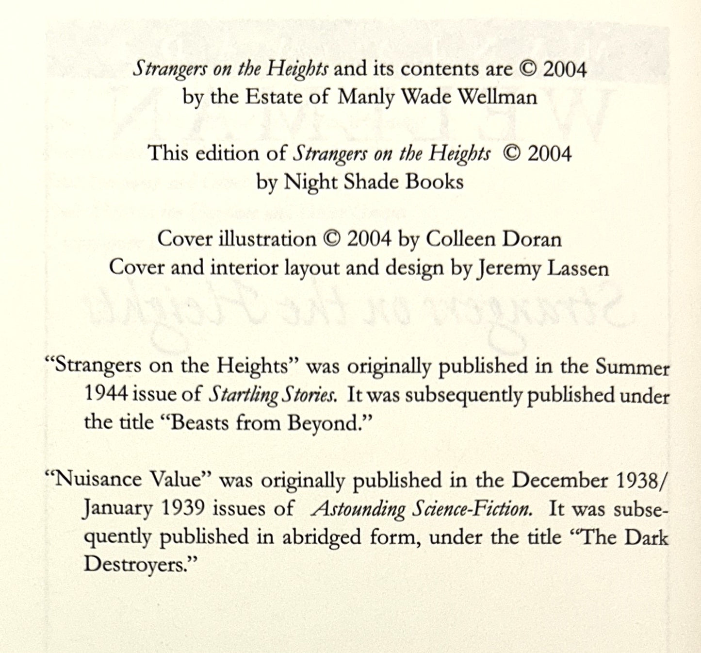 Set of 2 Manly Wade Wellman Novels 2004 1st Editions