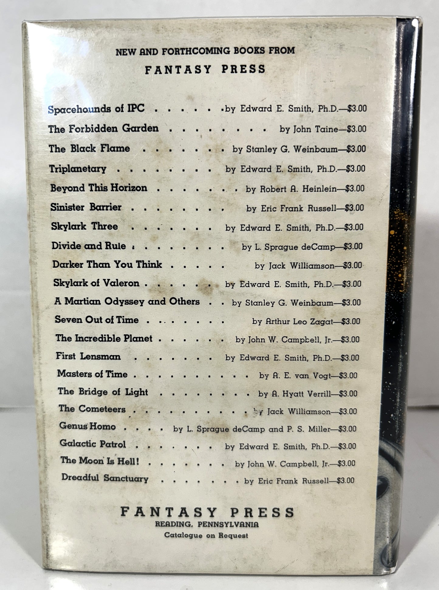 Galactic Patrol by Edward E. Smith 1950 1st Edition