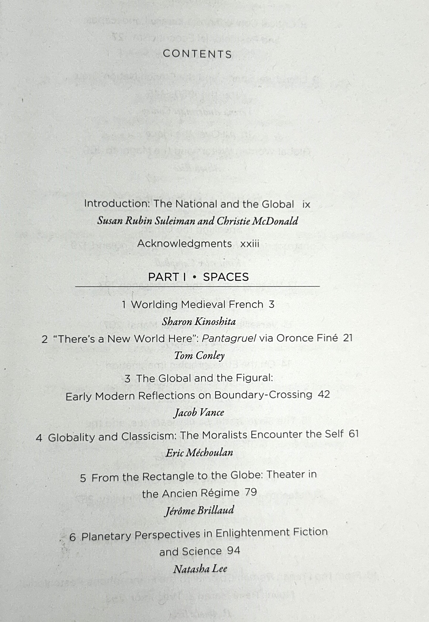 French Global: A New Approach to Literary History by Susan Suleiman 2011