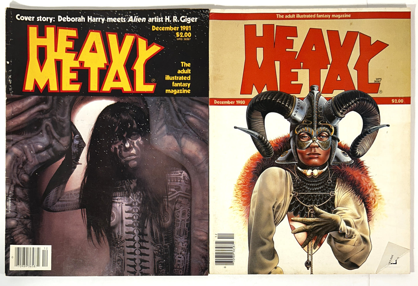 Set of 2 Heavy Metal Magazines 1980-1981