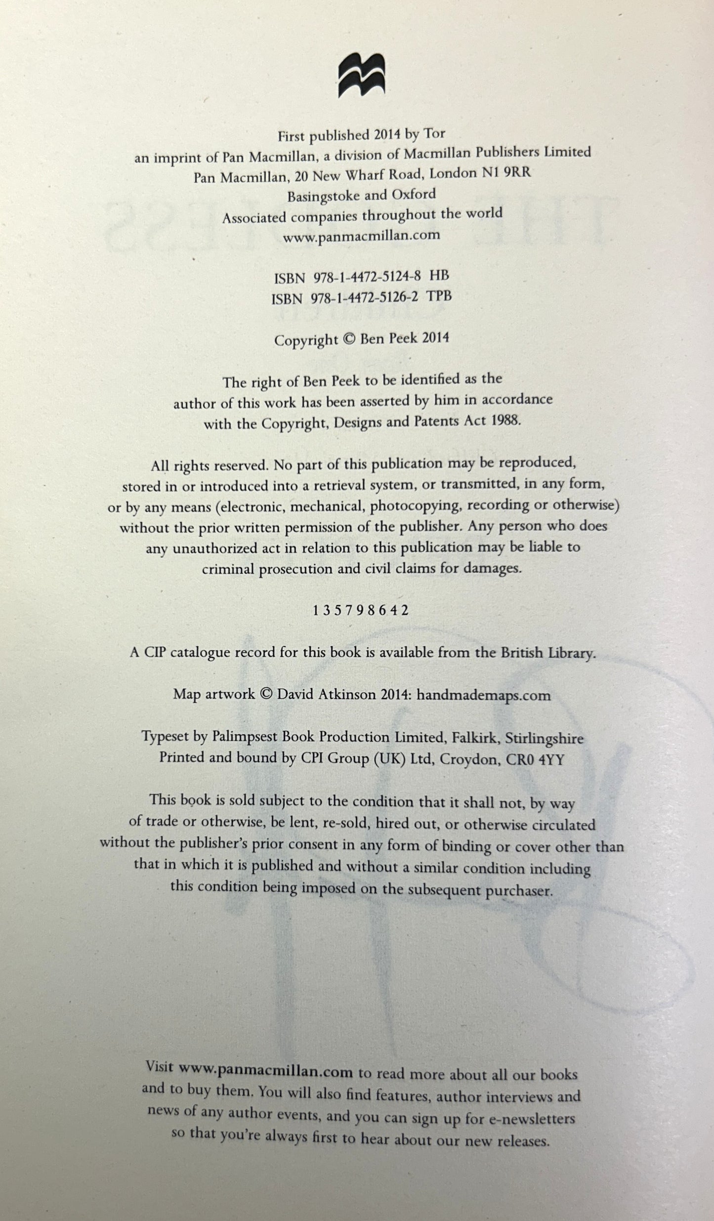 The Godless by Ben Peek 2014 SIGNED 1st UK Edition