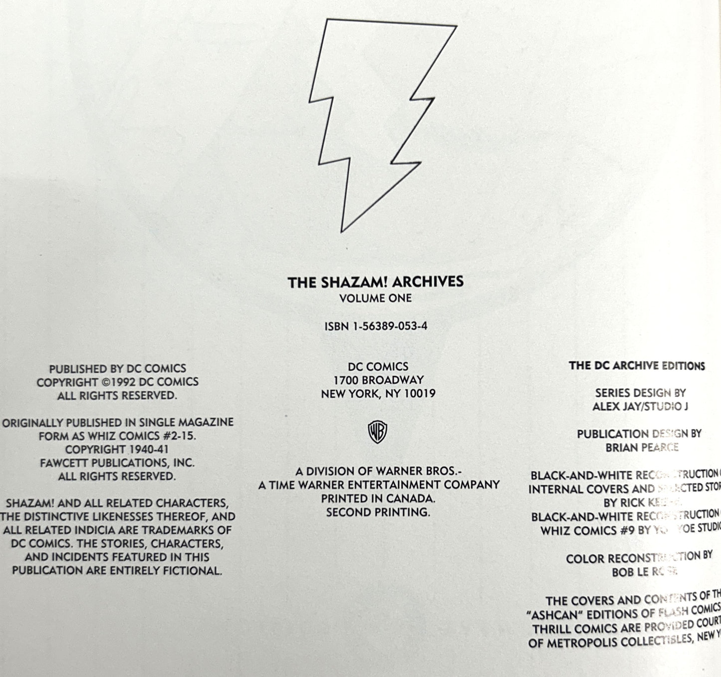 Set of 5 DC Archive Editions: Shazam! 1992-2006