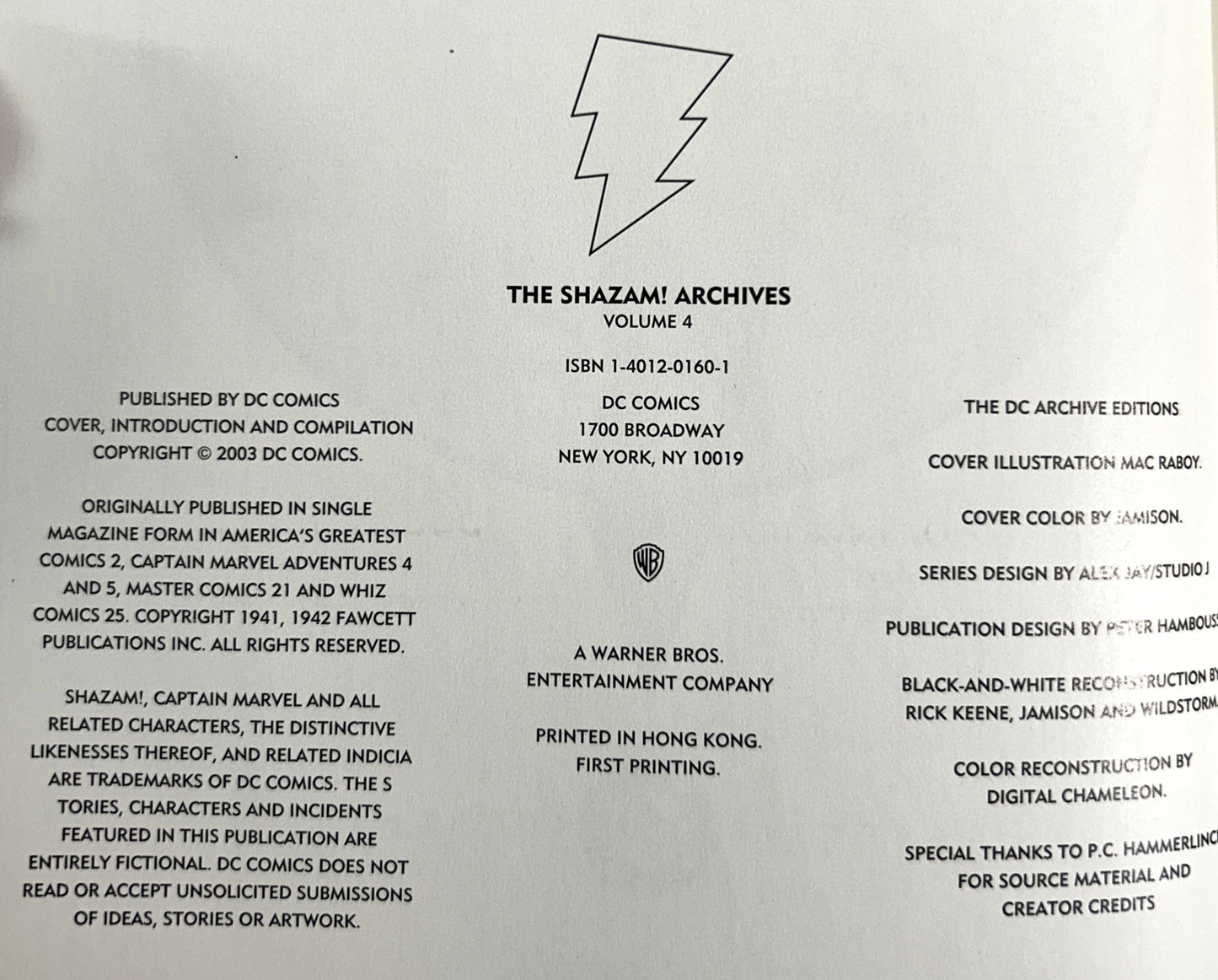 Set of 5 DC Archive Editions: Shazam! 1992-2006
