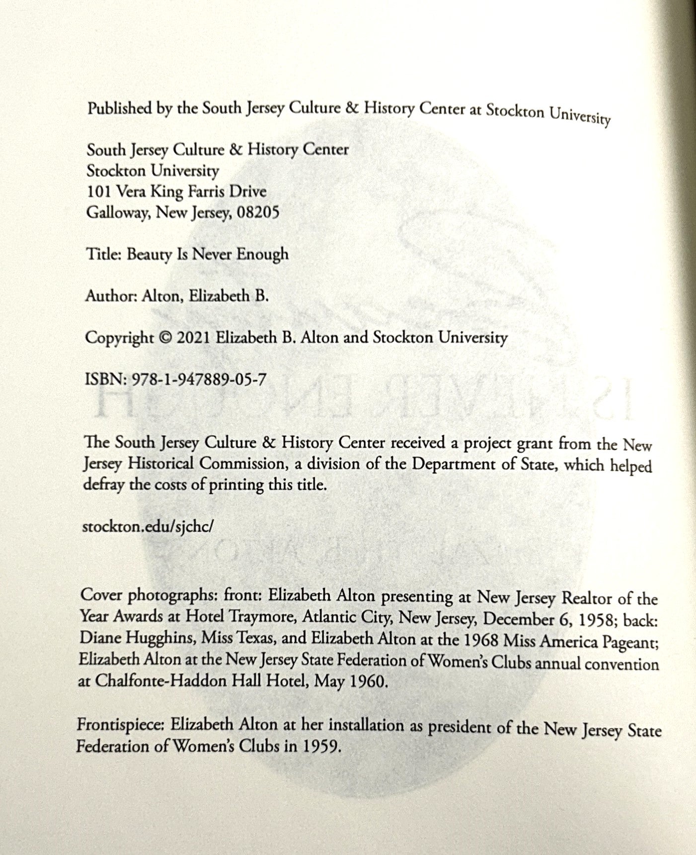 Beauty Is Never Enough by Elizabeth Alton NEW 2021 Trade Paperback