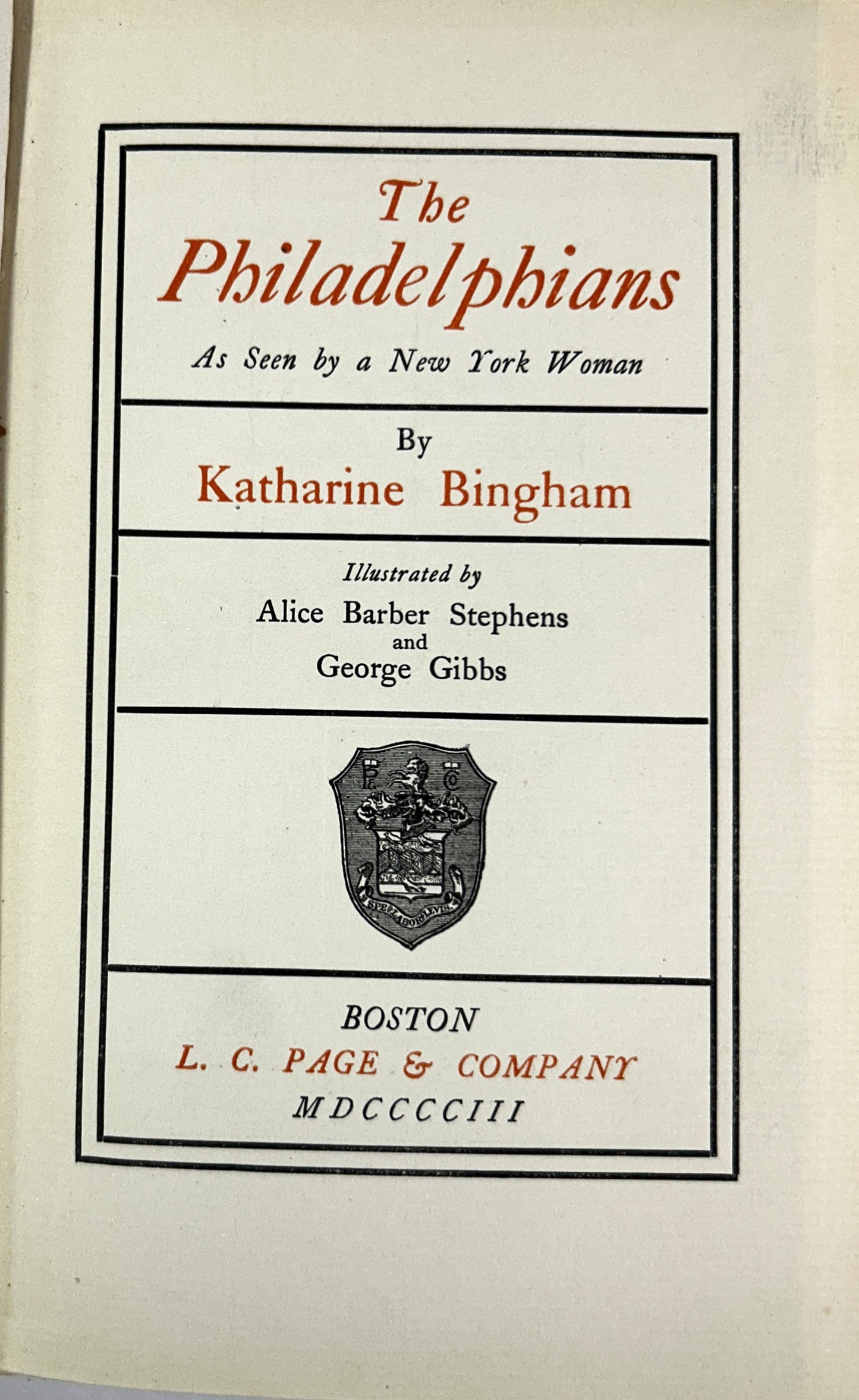 The Philadelphians by Katharine Bingham 1903