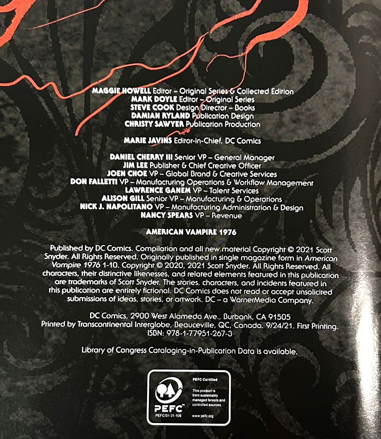 American Vampire 1976 by Snyder, Alduquerque, McCaig, Francavilla, Lopez Ortiz, and Lotay 2021