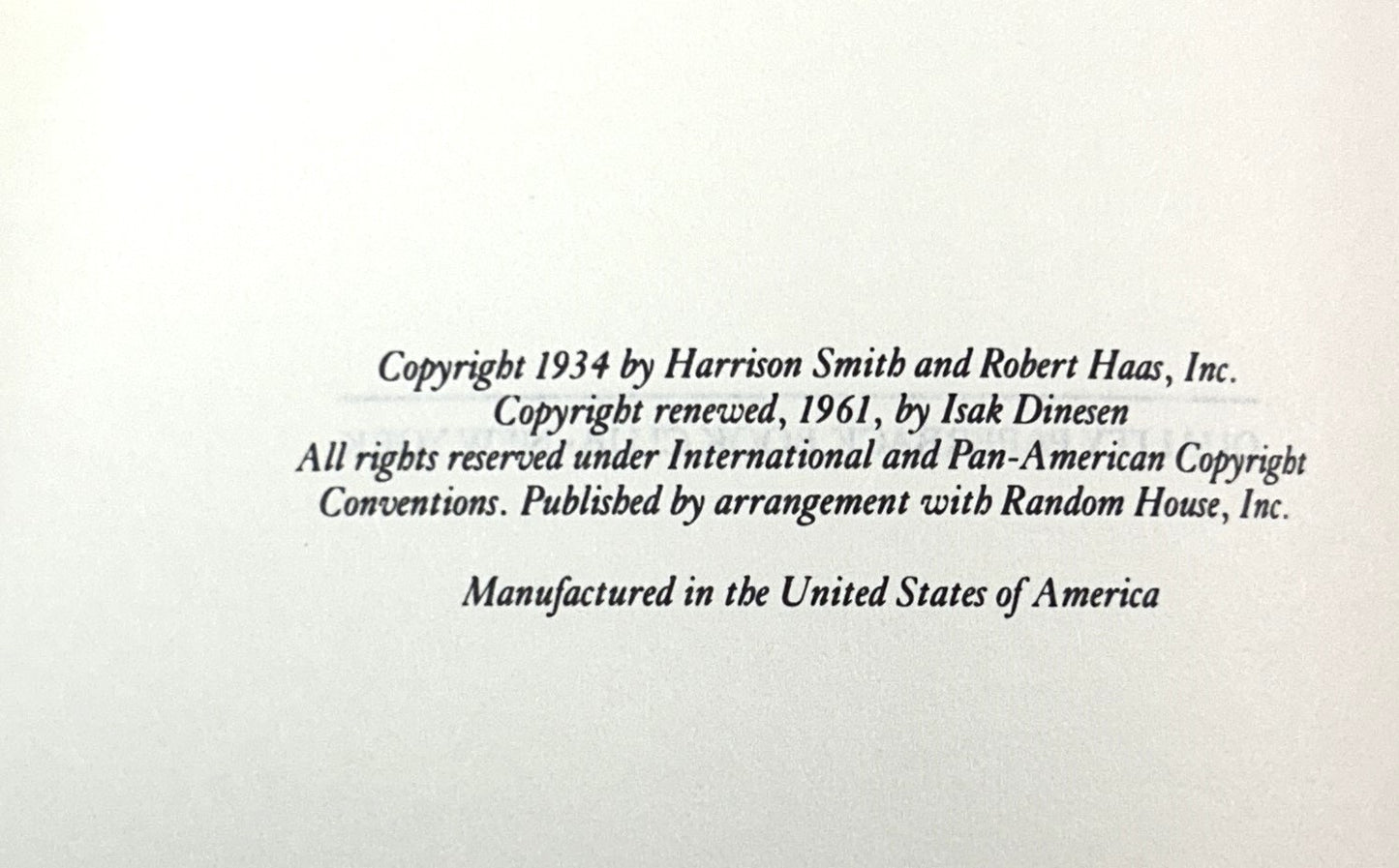 Set of 4 Isak Denisen Works with 1 Biography by Judith Thurman 1961-1982