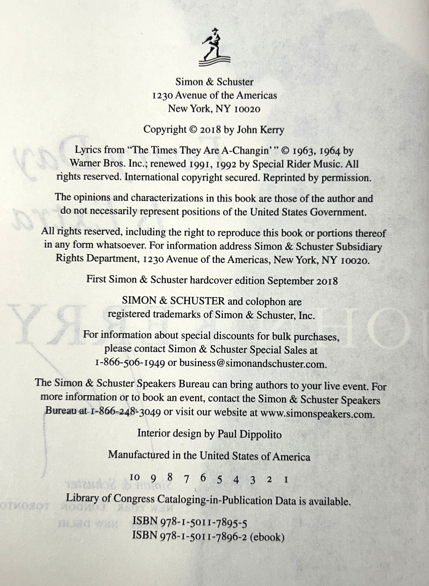 Every Day is Extra by John Kerry 2018 SIGNED 1st Edition