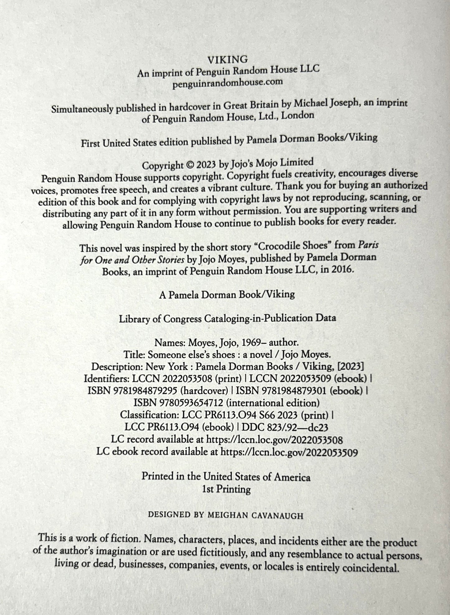 Someone Else's Shoes by Jojo Moyes 2023 SIGNED