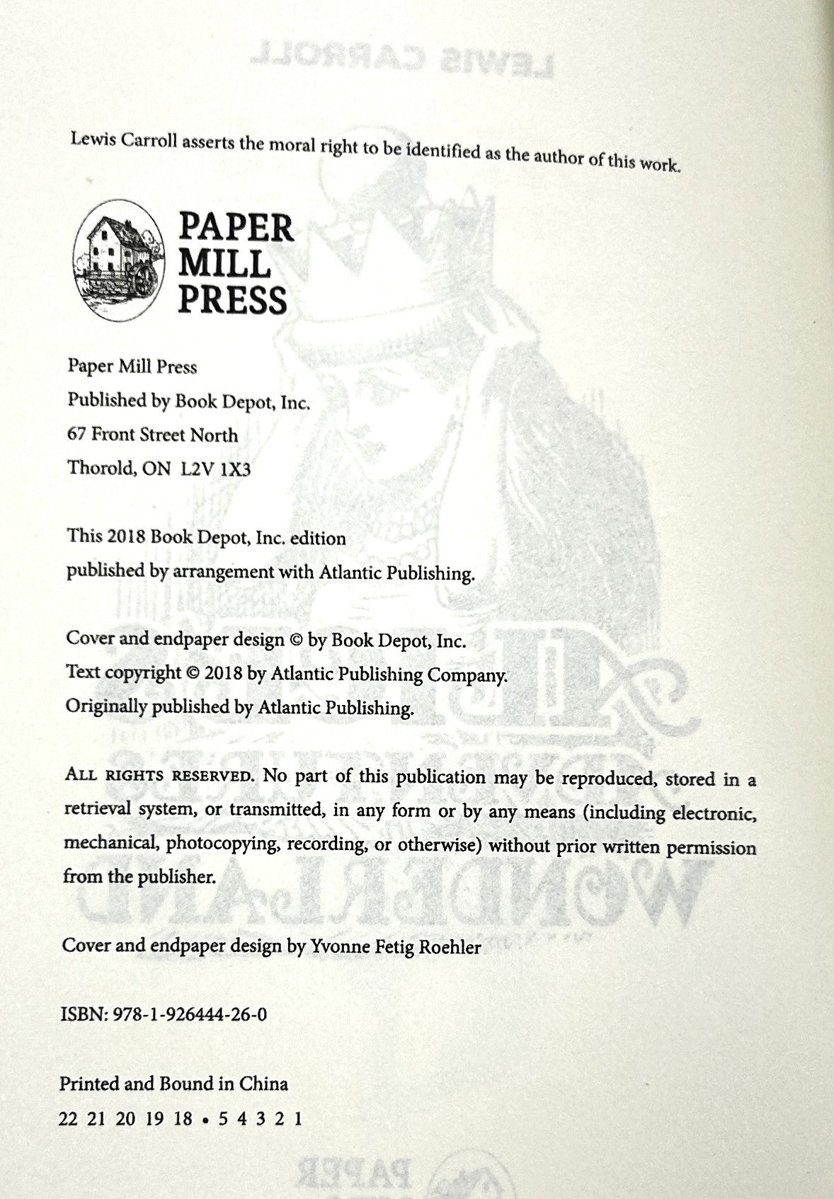 Paper Mill Press: Alice's Adventures in Wonderland by Lewis Carroll