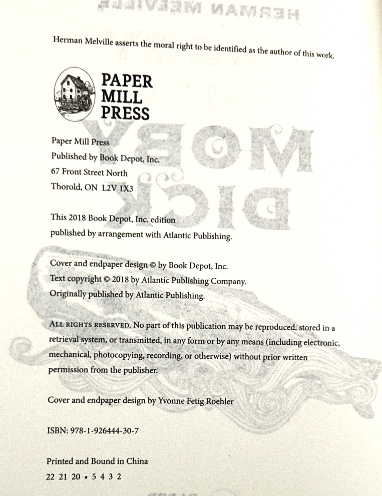 Paper Mill Press: Moby Dick by Herman Mellville