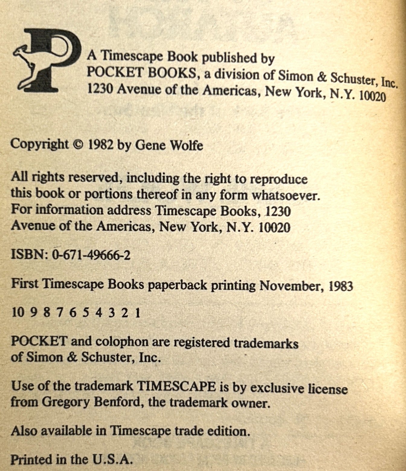 Set of 4 Urth: Book of the New Sun by Gene Wolfe 1981-1983 Early Printings