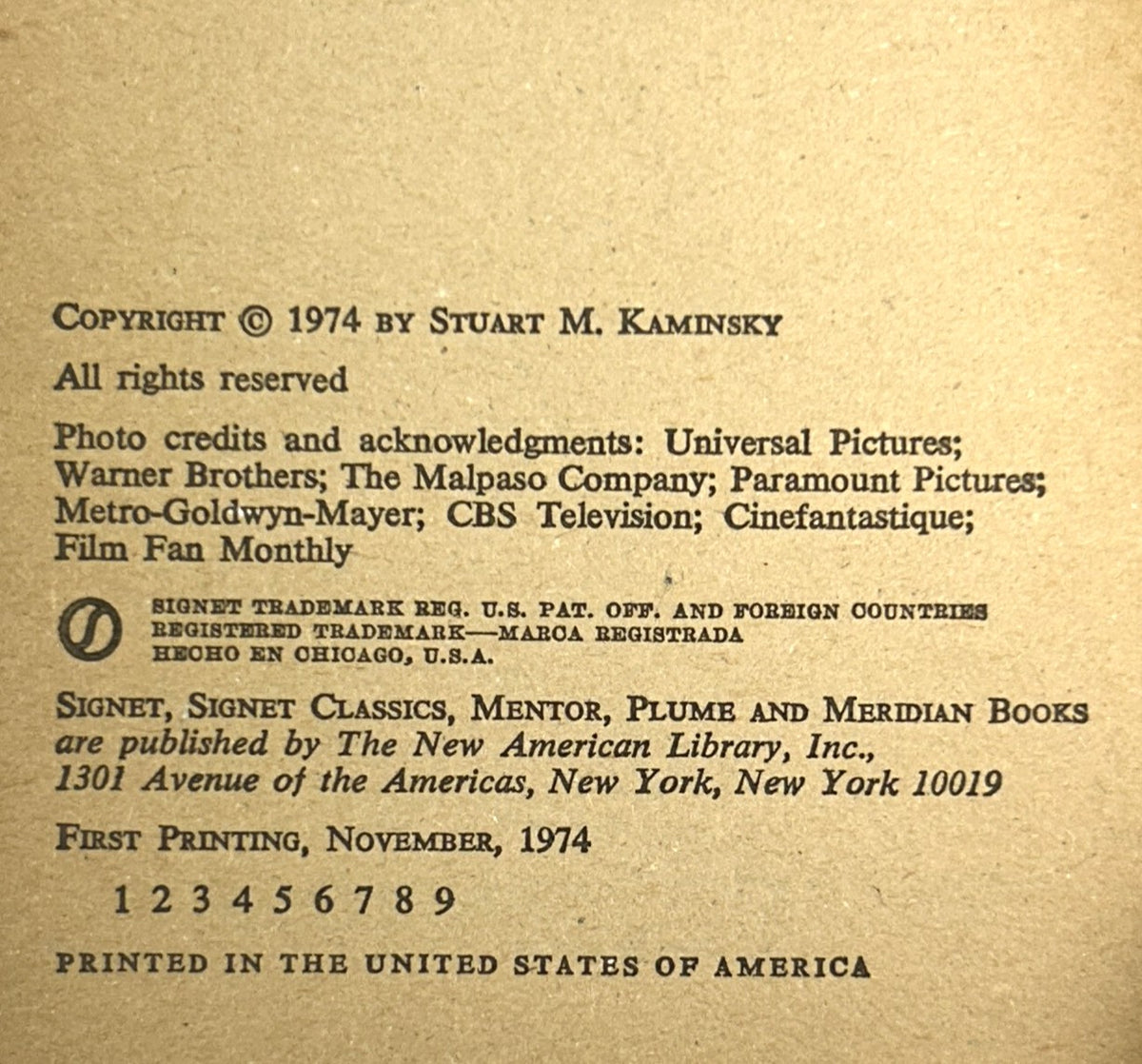 Clint Eastwood by Stuart M. Kaminsky 1972 1st Printing