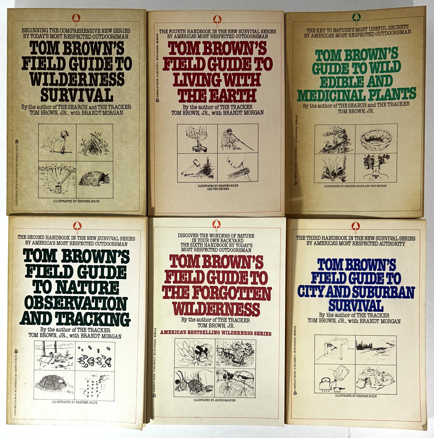 Set of 6 Tom Brown's Field Guides 1983-1987