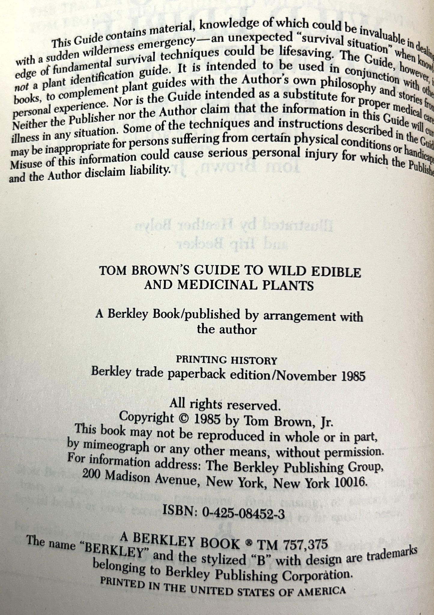 Set of 6 Tom Brown's Field Guides 1983-1987