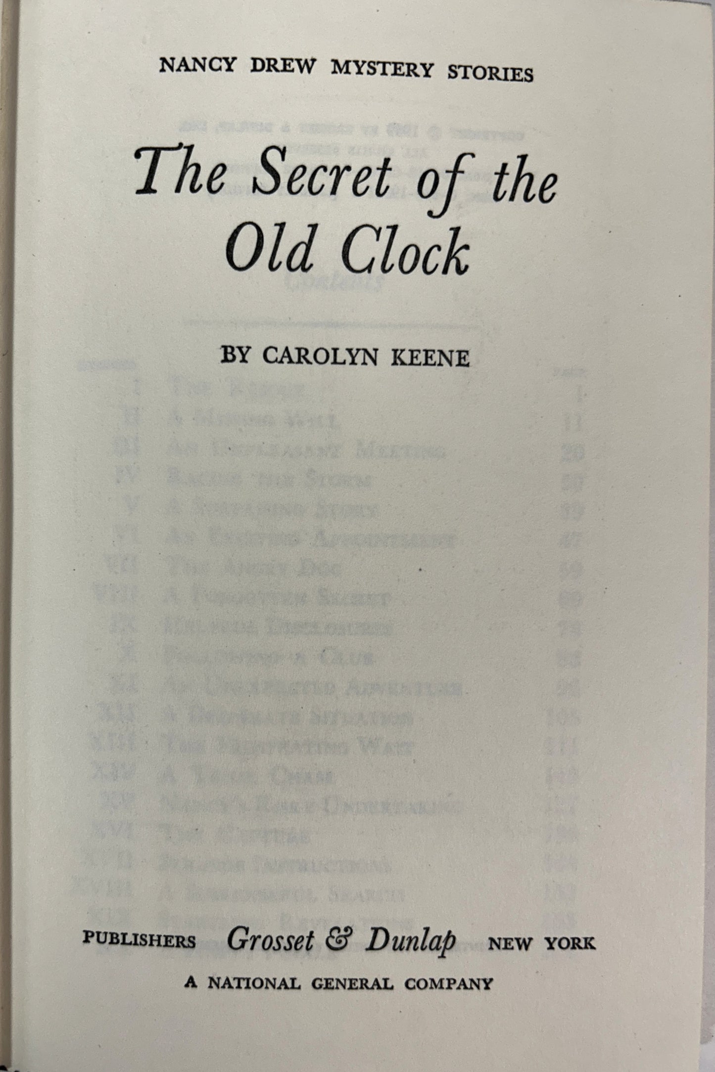 The Secret of the Old Clock (Nancy Drew Mystery Stories #1) by Carolyn Keene 1959