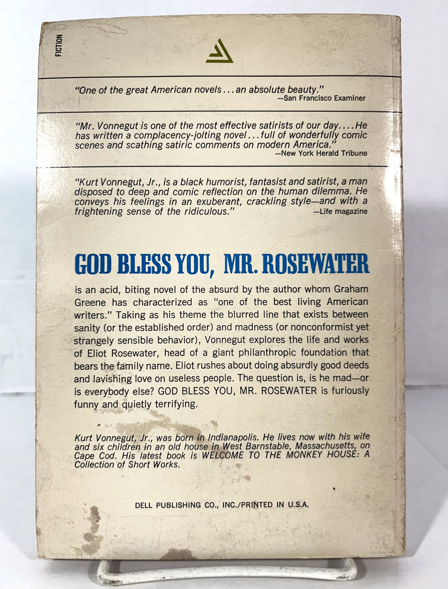 God Bless You, Mr. Rosewater by Kurt Vonnegut, Jr. 1966 2nd Print