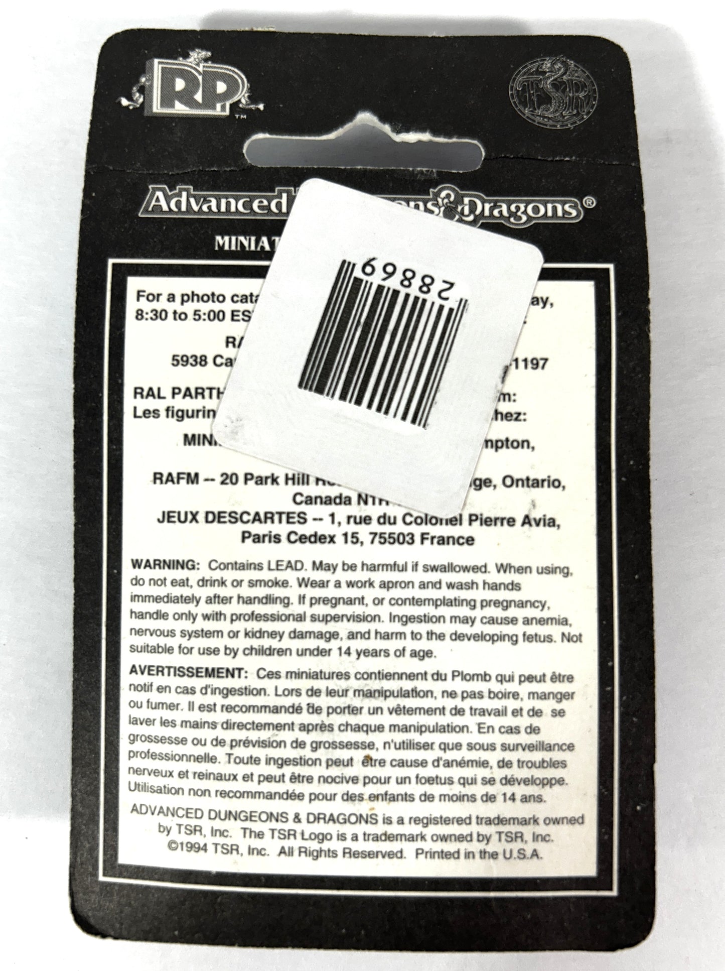 Advanced D&D Miniature 2nd Edition 11-030 Ral Partha OOP