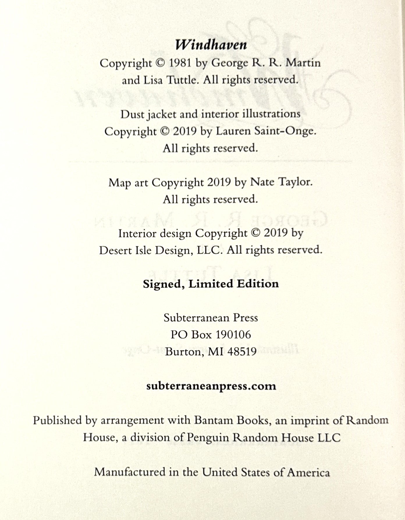 Windhaven by George RR Martin & Lisa Tuttle 2019 SIGNED Limited Edition