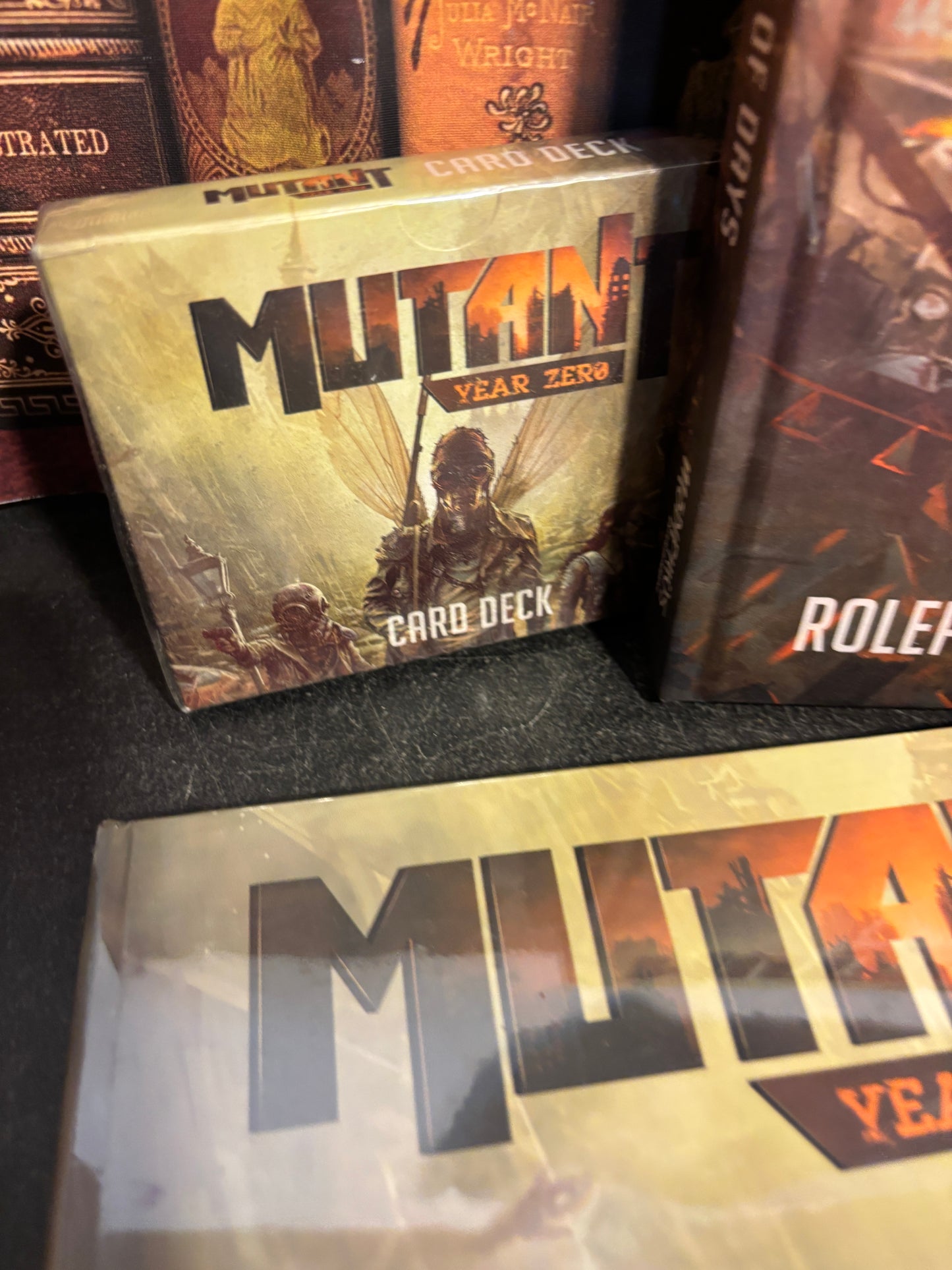Mutant: Year Zero RPG 3 Volume Hardcover Rulebook Set w/ Dice & Cards - Modiphius