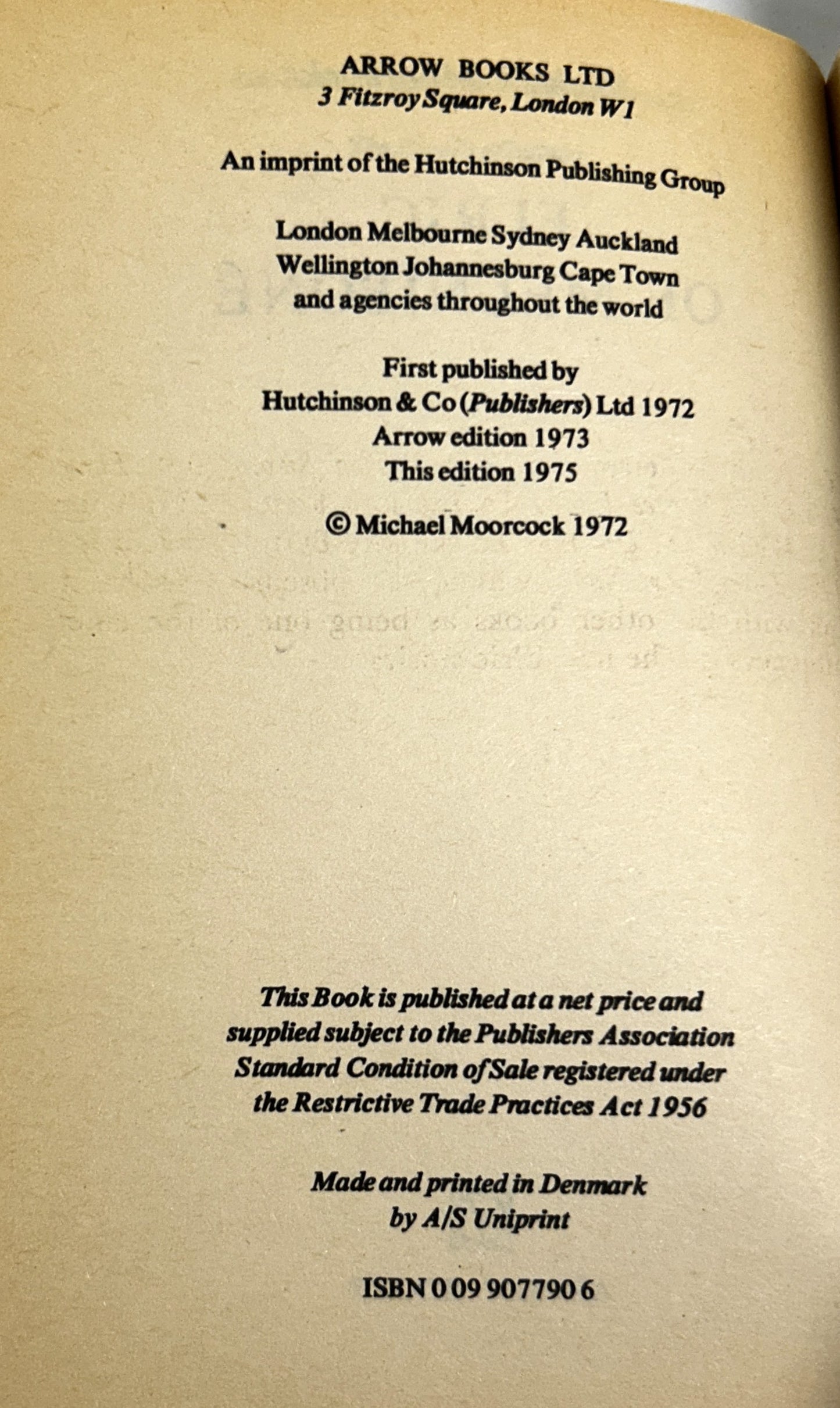 Elric of Melnibone 1975 Arrow Edition