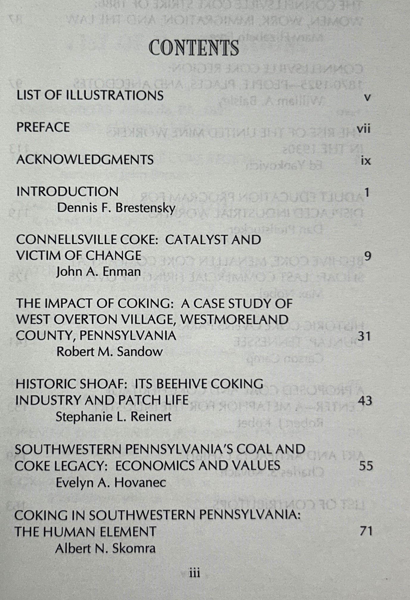 The Early Coke Worker edited by Dennis F Brestensky 1994