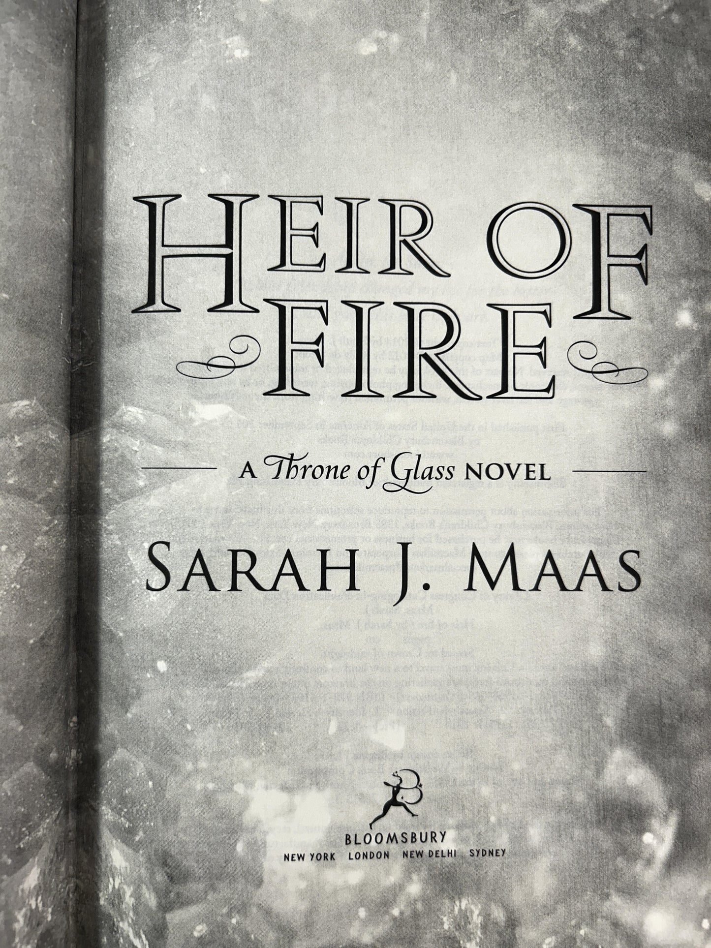 Heir of Fire (Throne of Glass #3) by Sarah J. Maas 1st Edition 1st Print Original Art