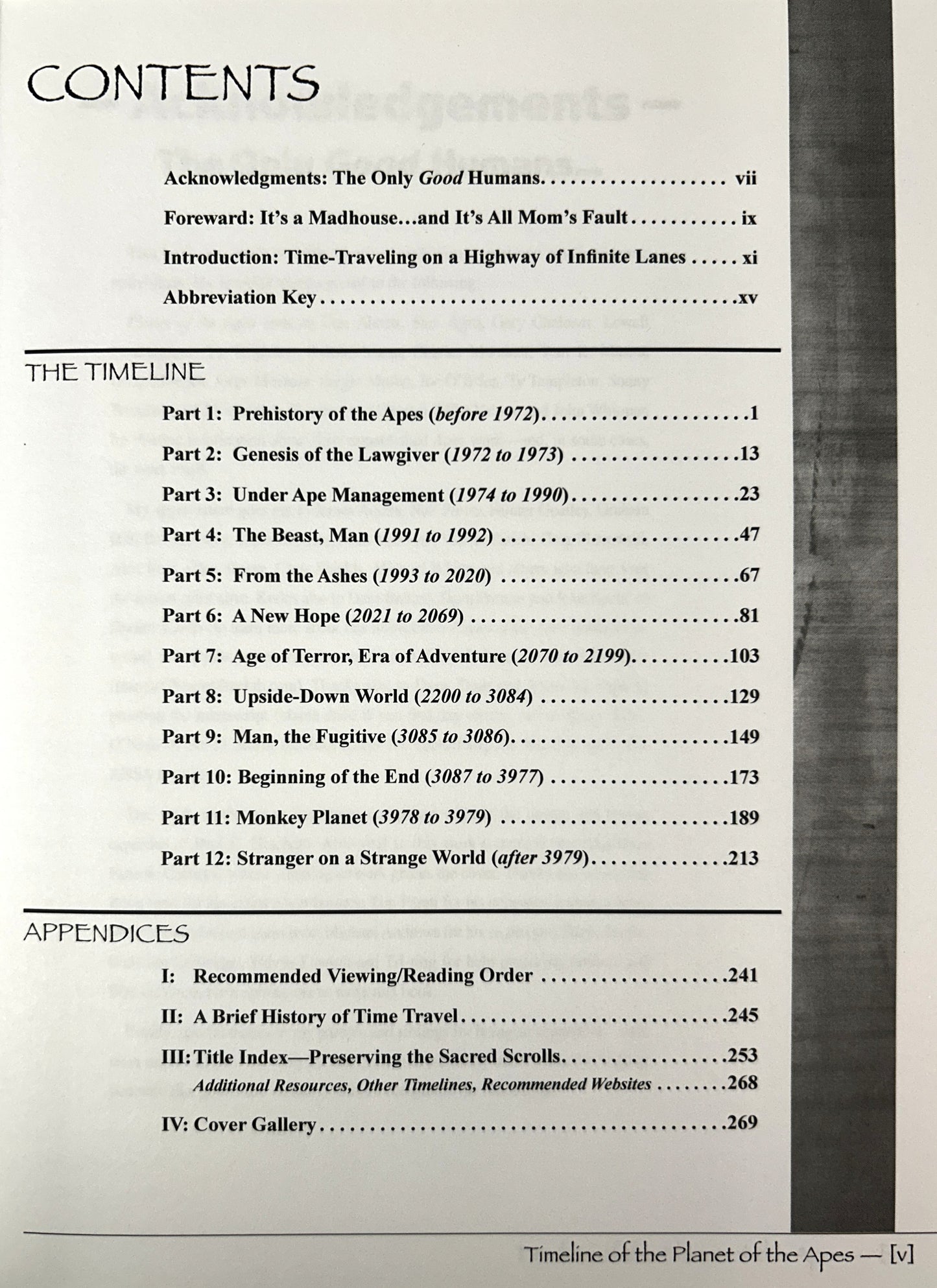 Timeline of the Planet of the Apes: The Definitive Unauthorized Chronology by Rich Handley 2008 1st Print