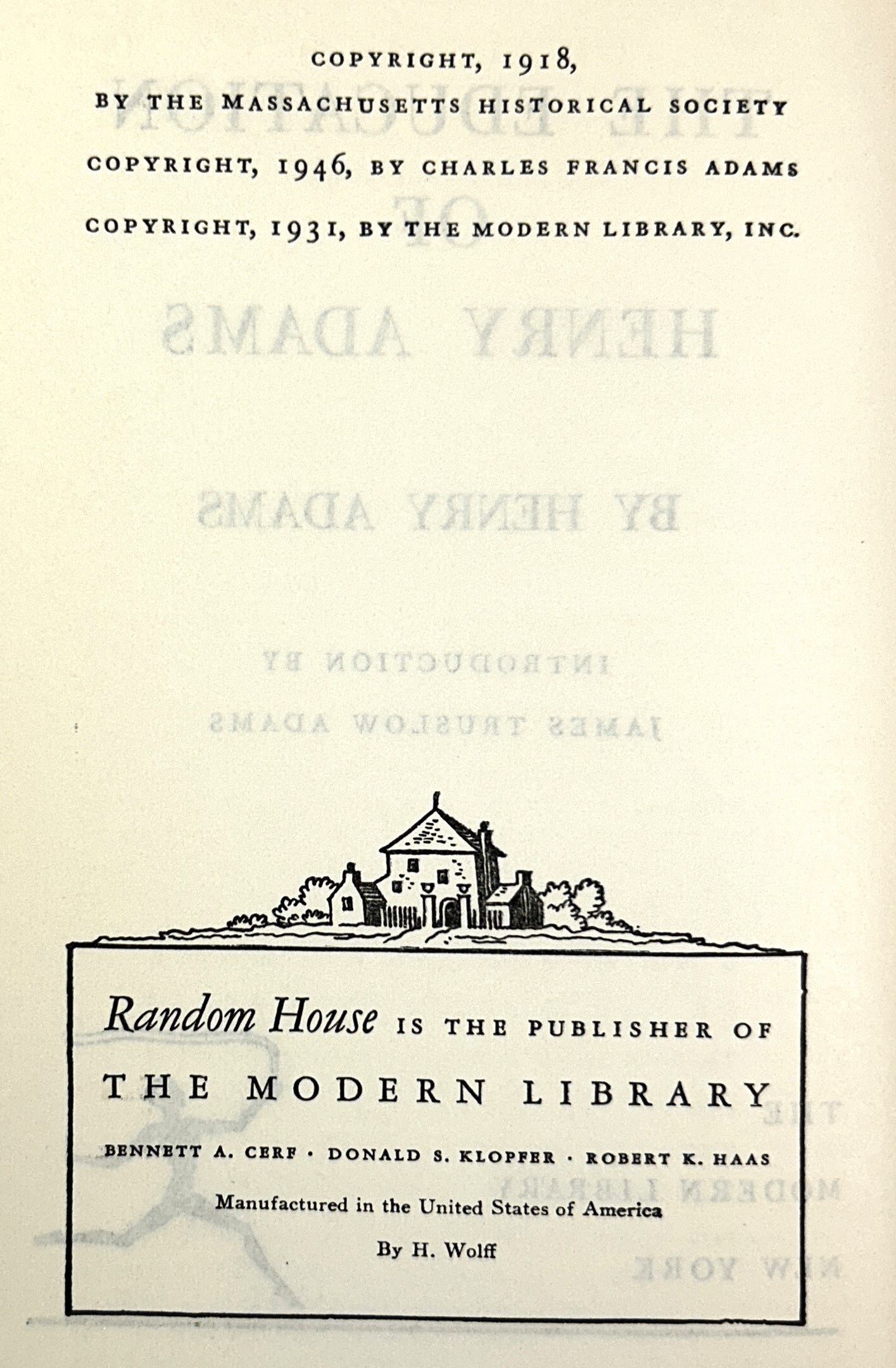 Set of 3 Nonfiction Modern Library Books circa 1940s Hardcover