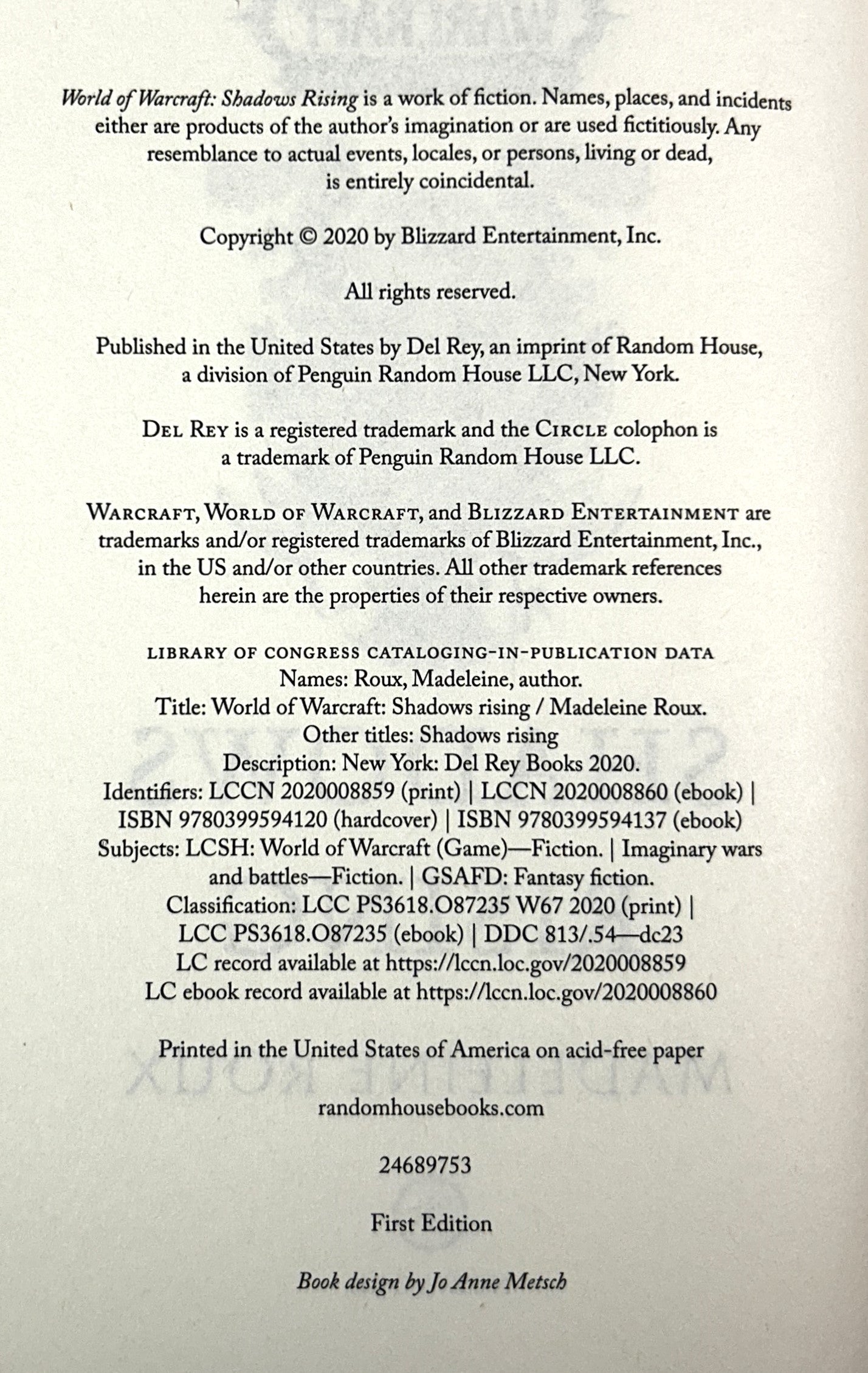 World of WarCraft Shadowlands: Shadows Rising by Madeleine Rouxe 2020