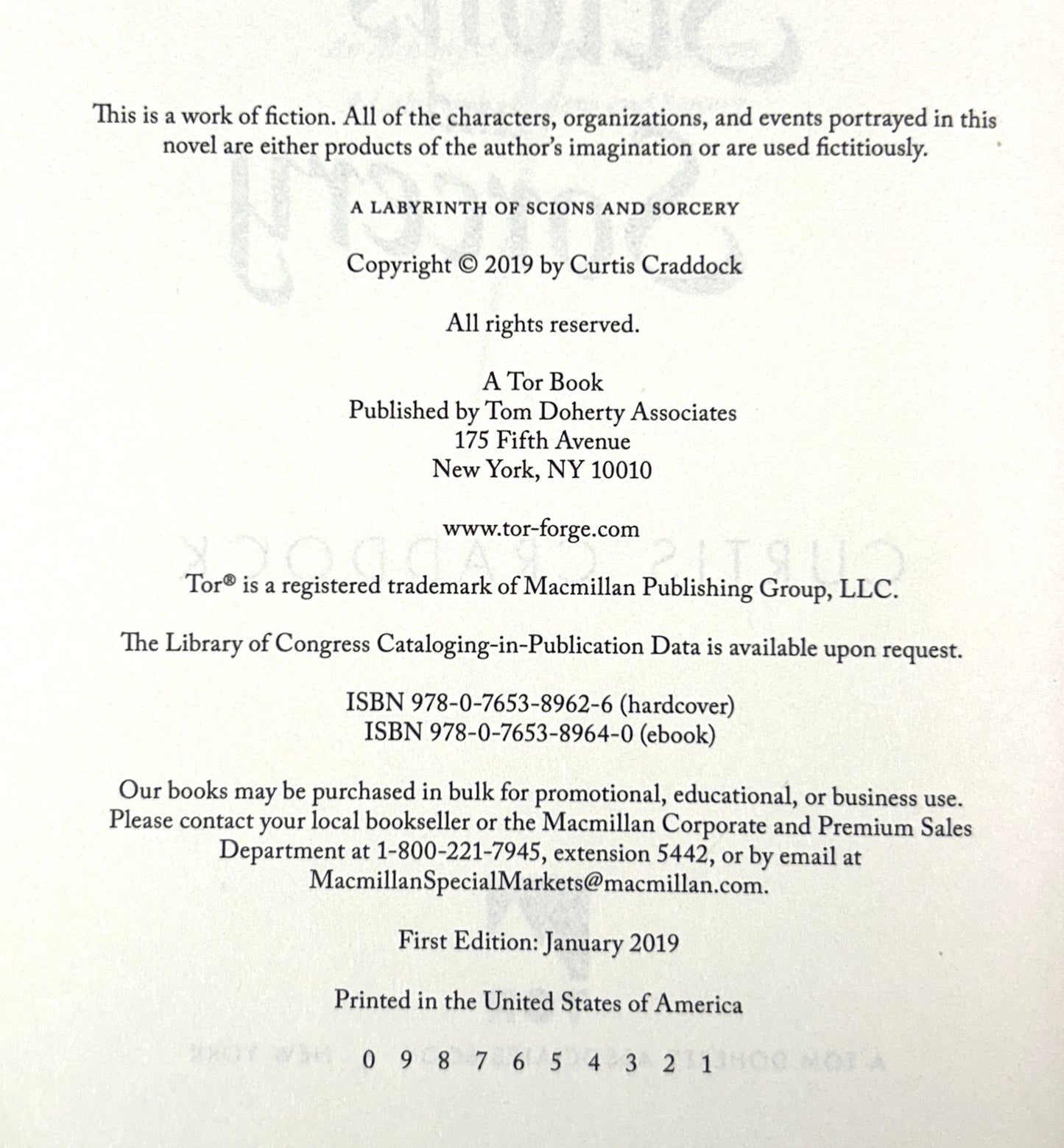 A Labyrinth of Scions and Sorcery by Curtis Craddock 2019