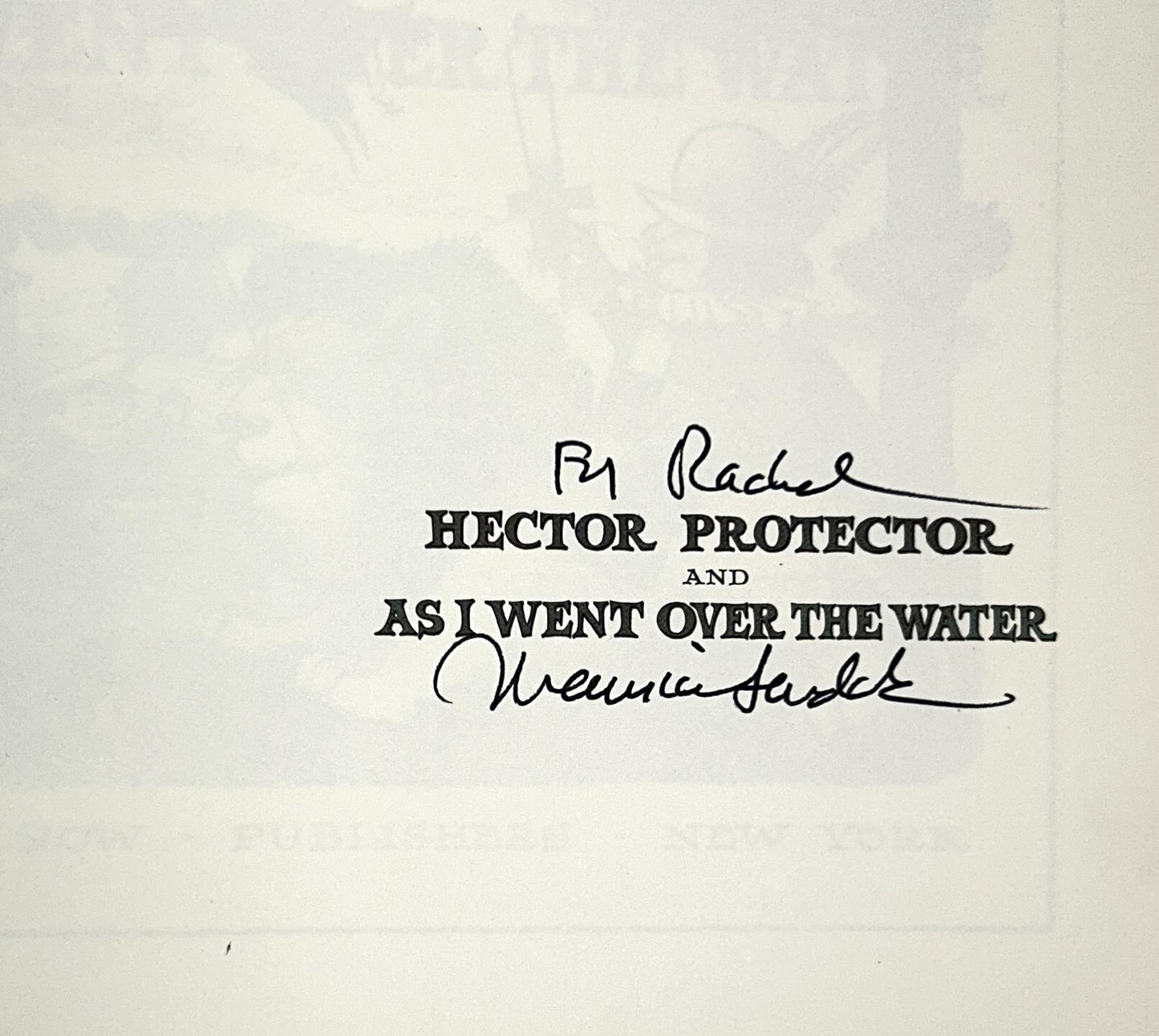 Hector Protector & As I Went Over the Water by Maurice Sendak SIGNED 1965 Hardcover