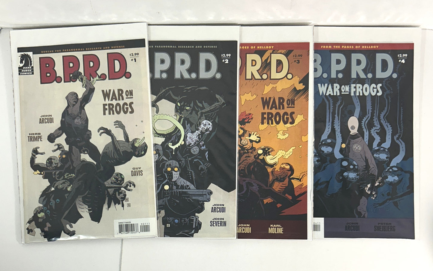 Dark Horse Comics: Set of 4 BPRD: War on Frogs 2008