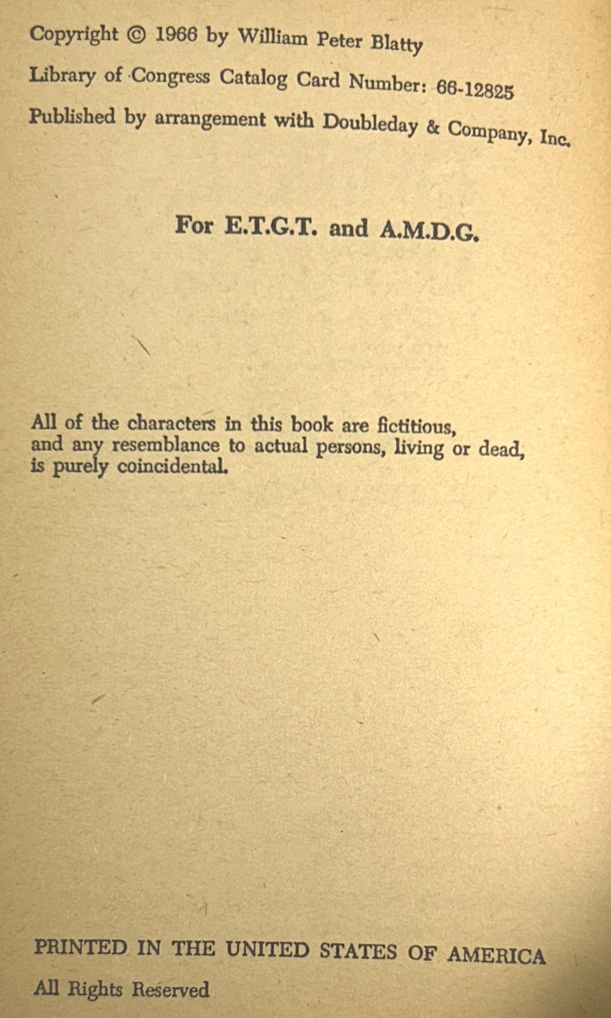 Twinkle, Twinkle "Killer" Kane by William Peter Blatty 1966