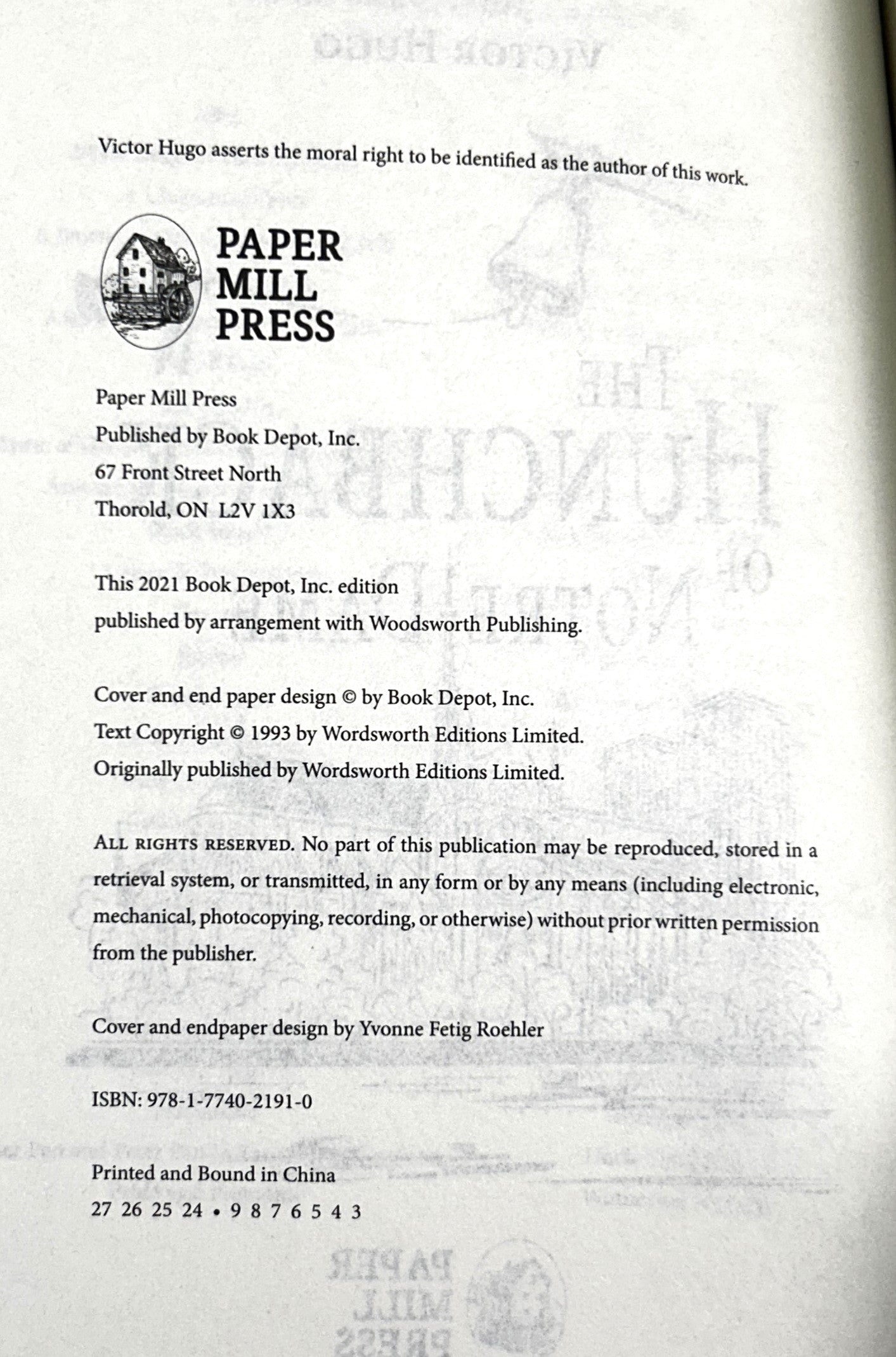 Paper Mill Press: The Hunchback of Notre-Dame by Victor Hugo 2021