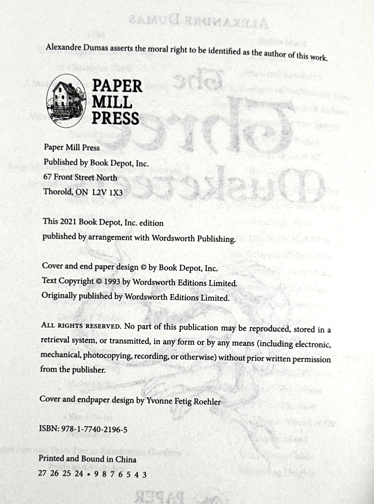 Paper Mill Press: The Three Musketeers by Alexandre Dumas 2021