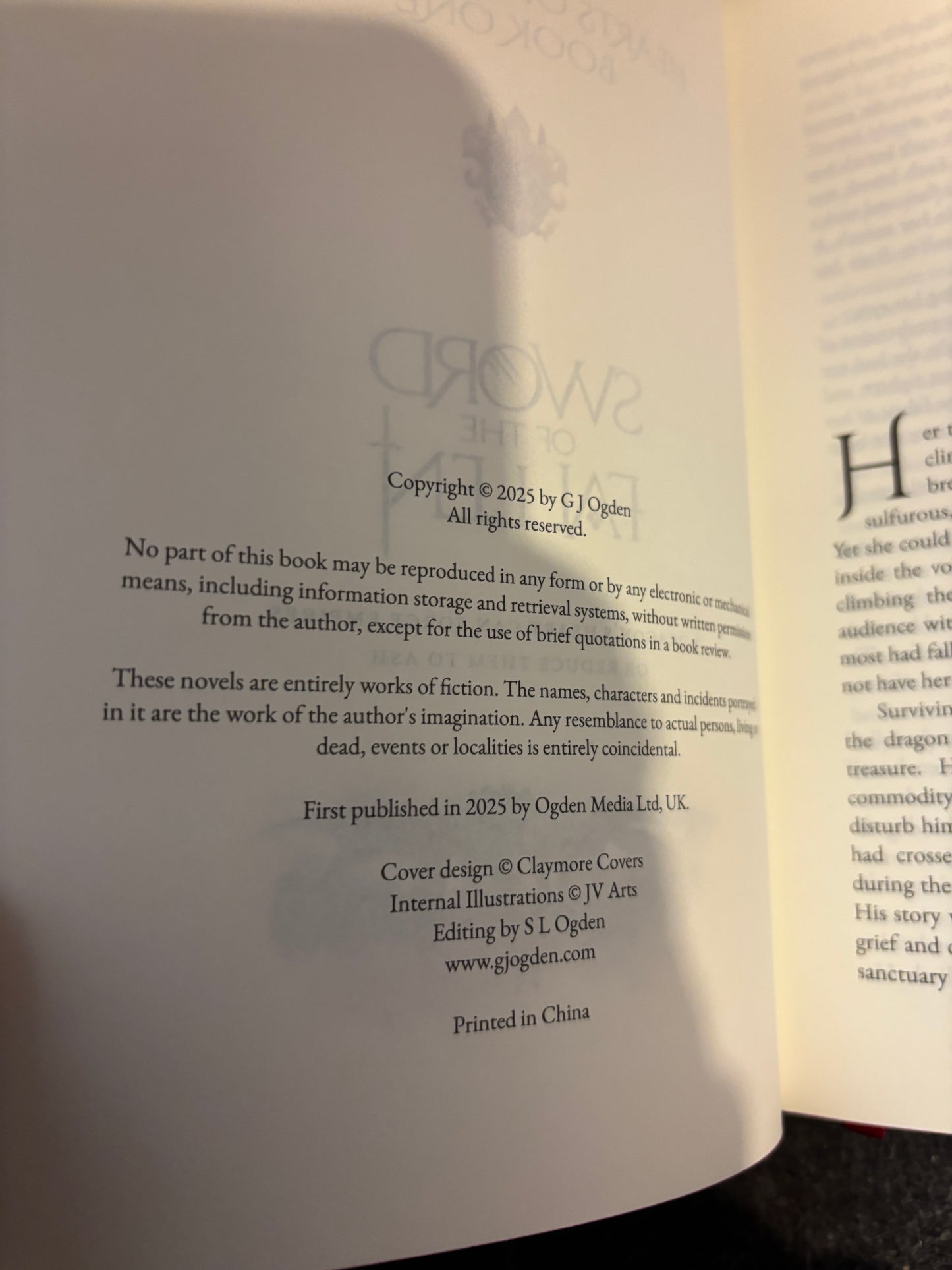 Sword of the Fallen: Hearts of Dragons #1 by GJ Ogden SIGNED Slipcase Ed 2025