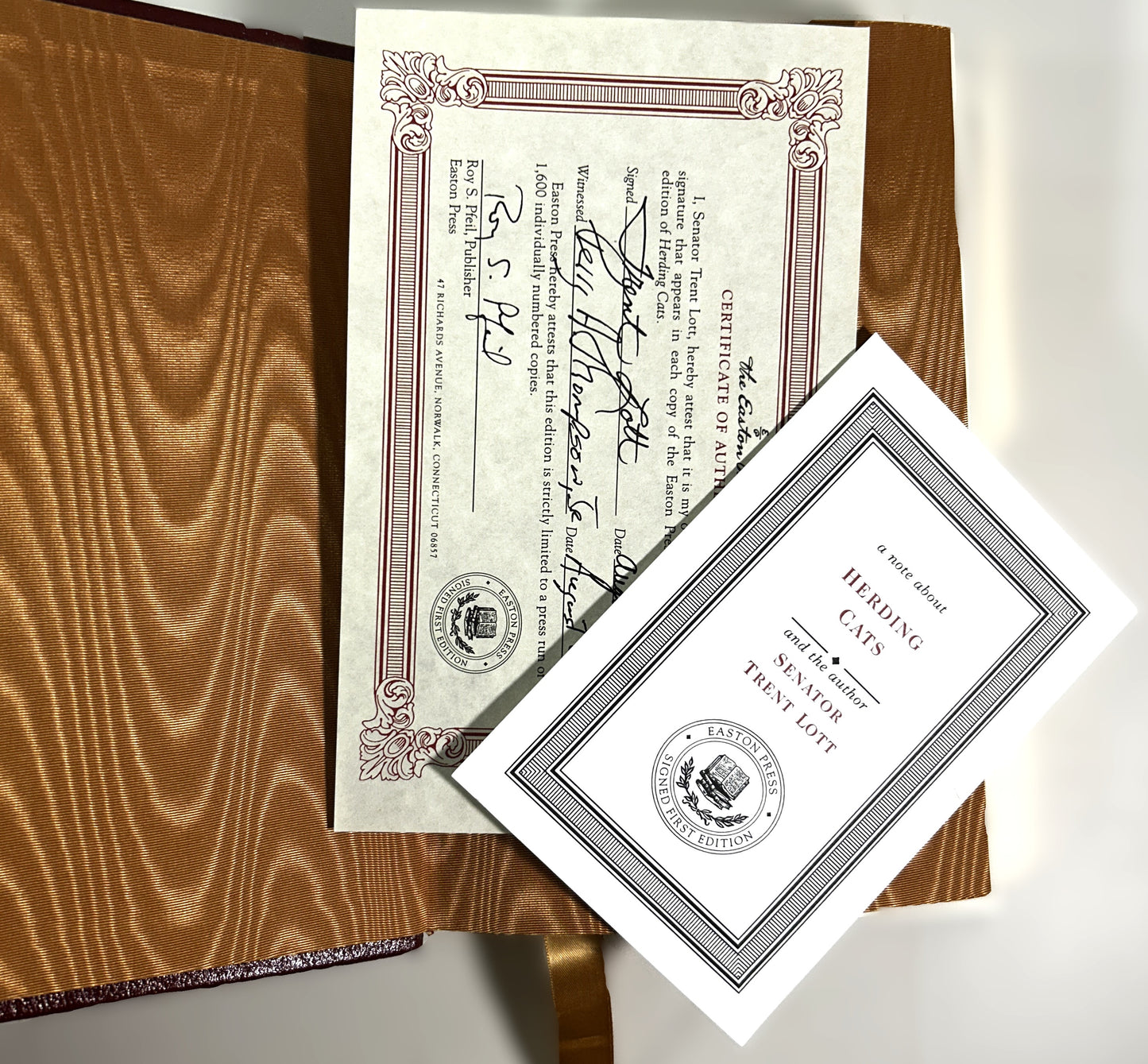 Easton Press: Herding Cats by Trent Lott 2005 SIGNED Ltd 1st Ed
